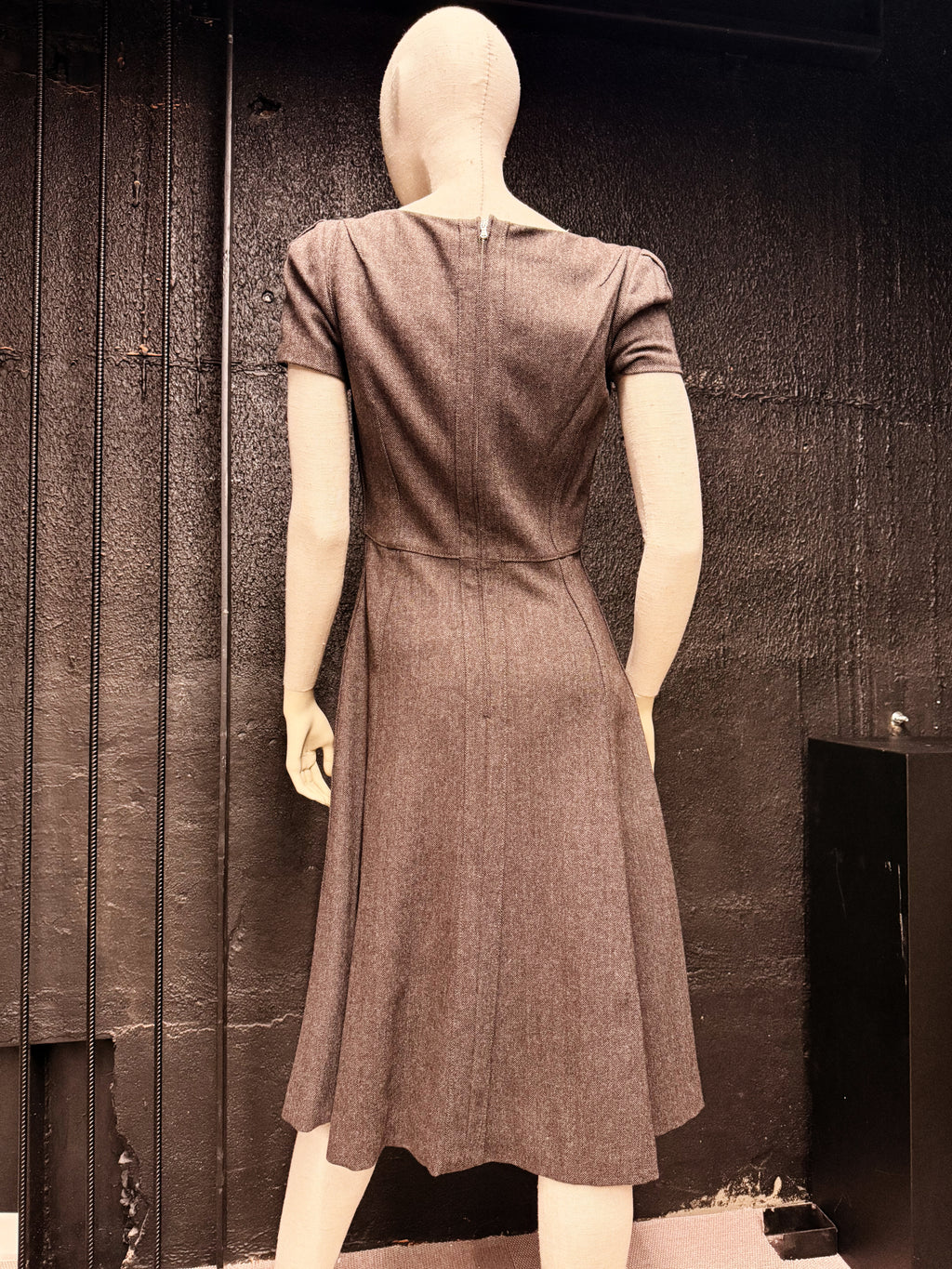 Dolce & Gabbana Wool Dress with Leopard Lining