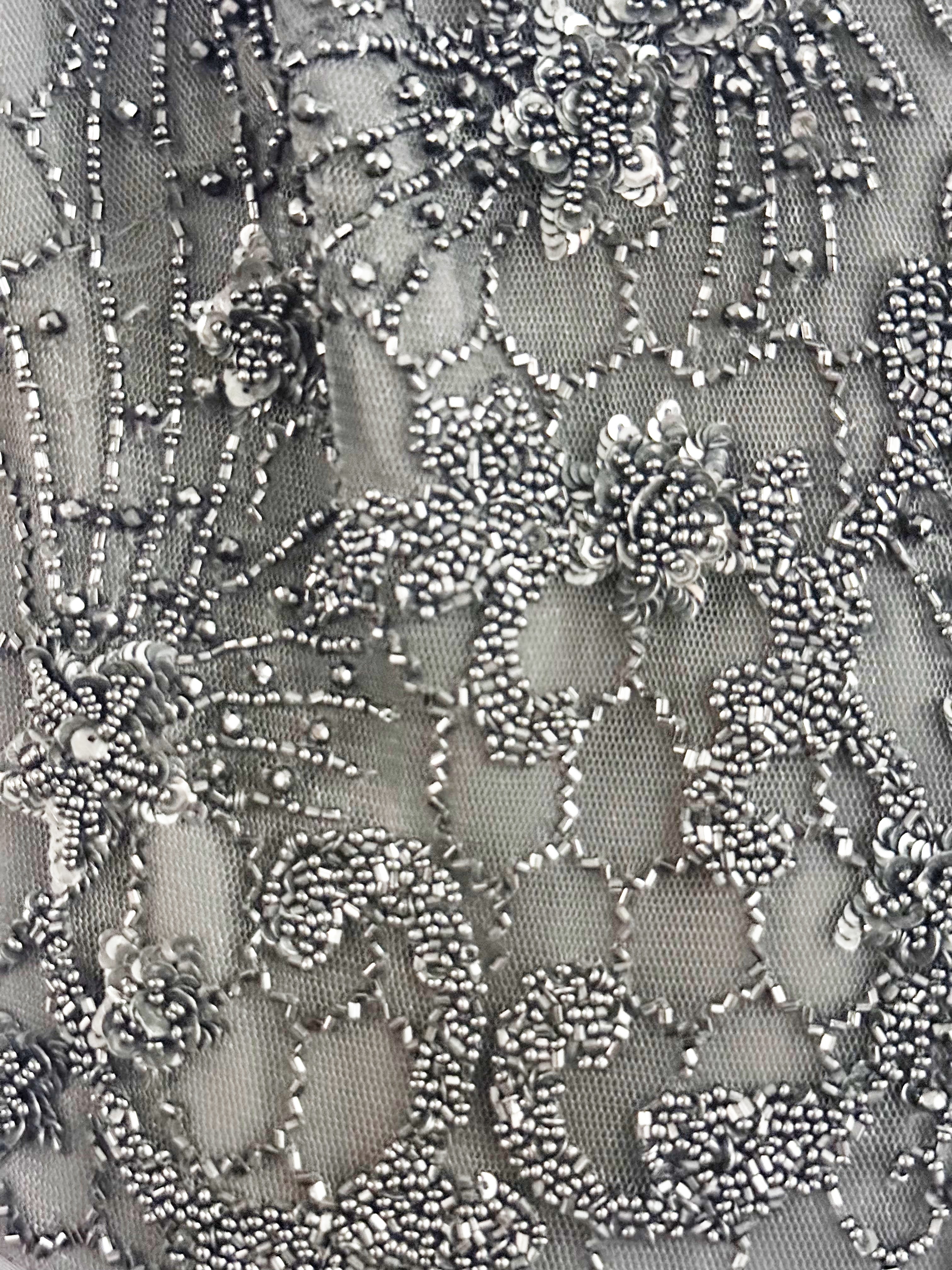 MARCHESA NOTTE Black Embellished Cocktail Dress