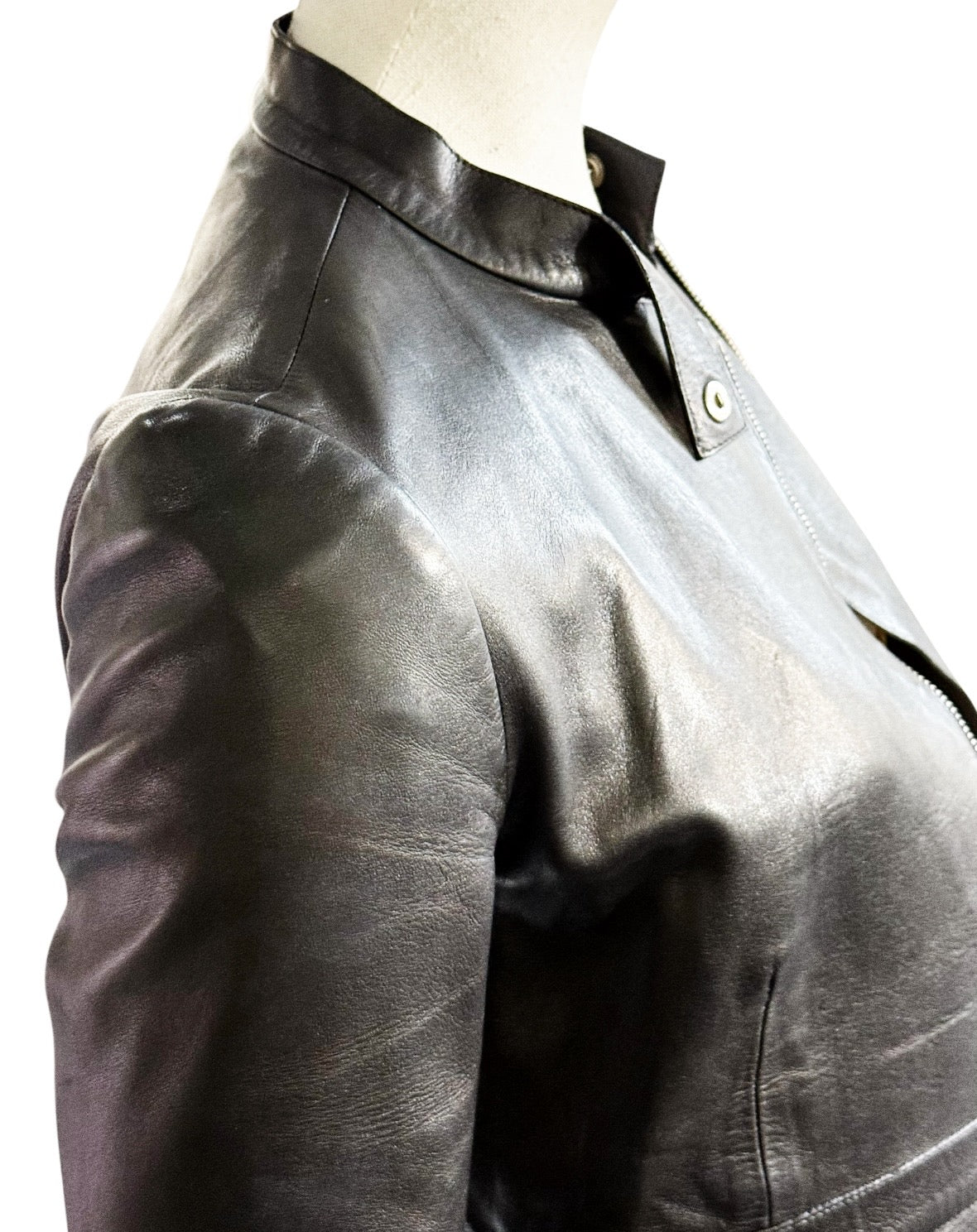 GUCCI Black Leather Jacket – Made in Italy