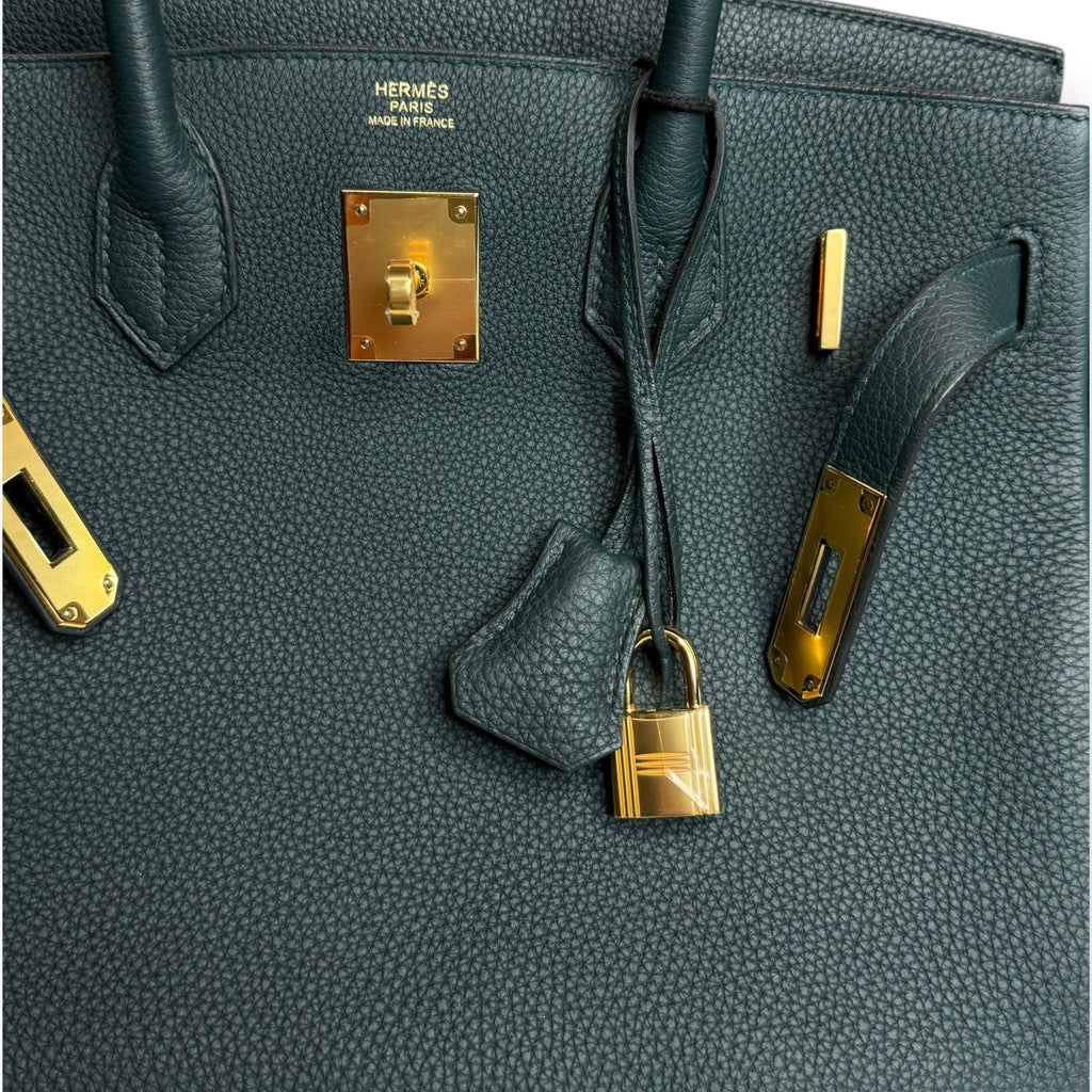 Hermès Birkin 30 — Vert Cypress Togo Leather, Gold Hardware (Stamp C)