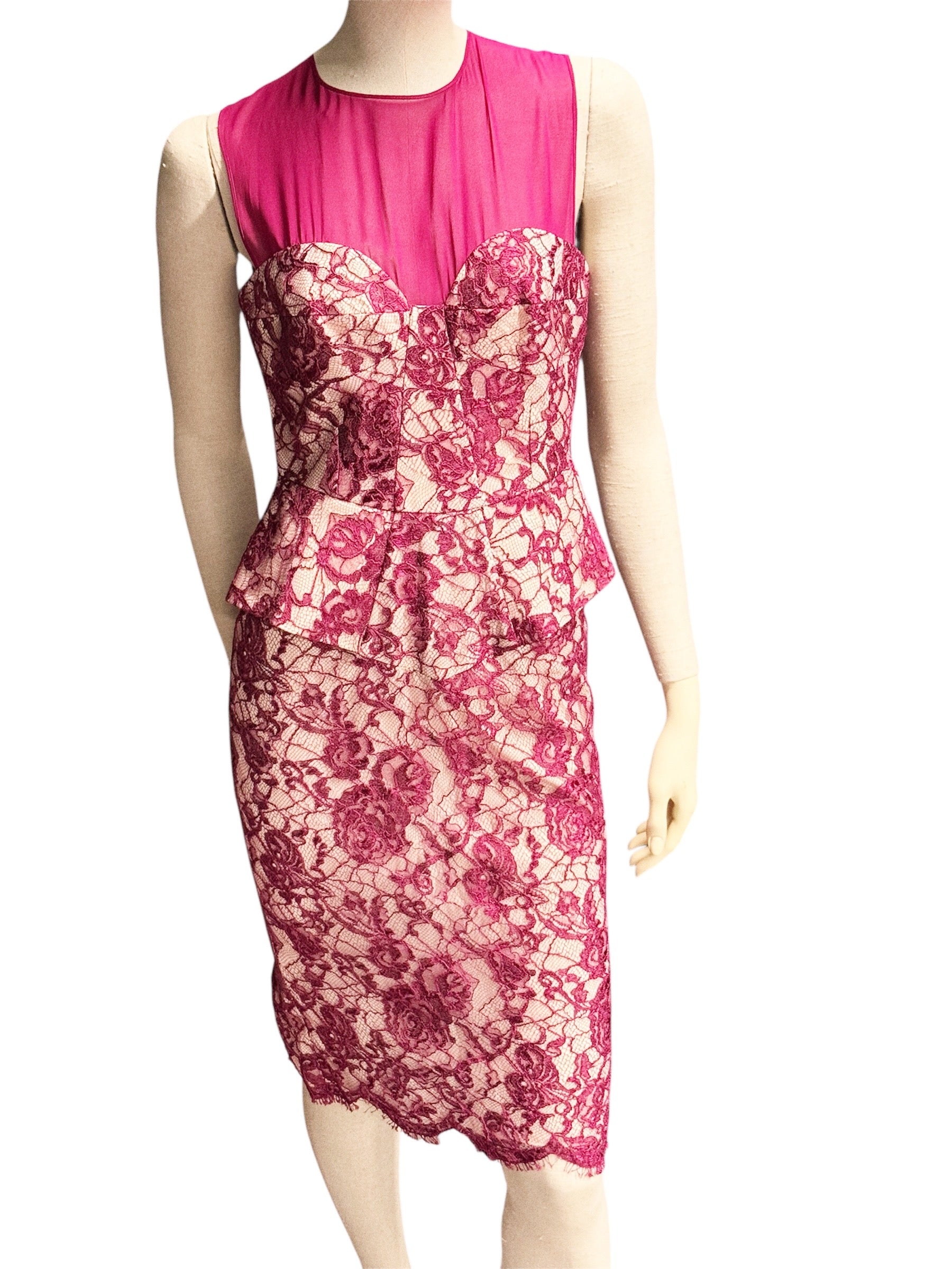 Emilio Pucci Lace Peplum Dress