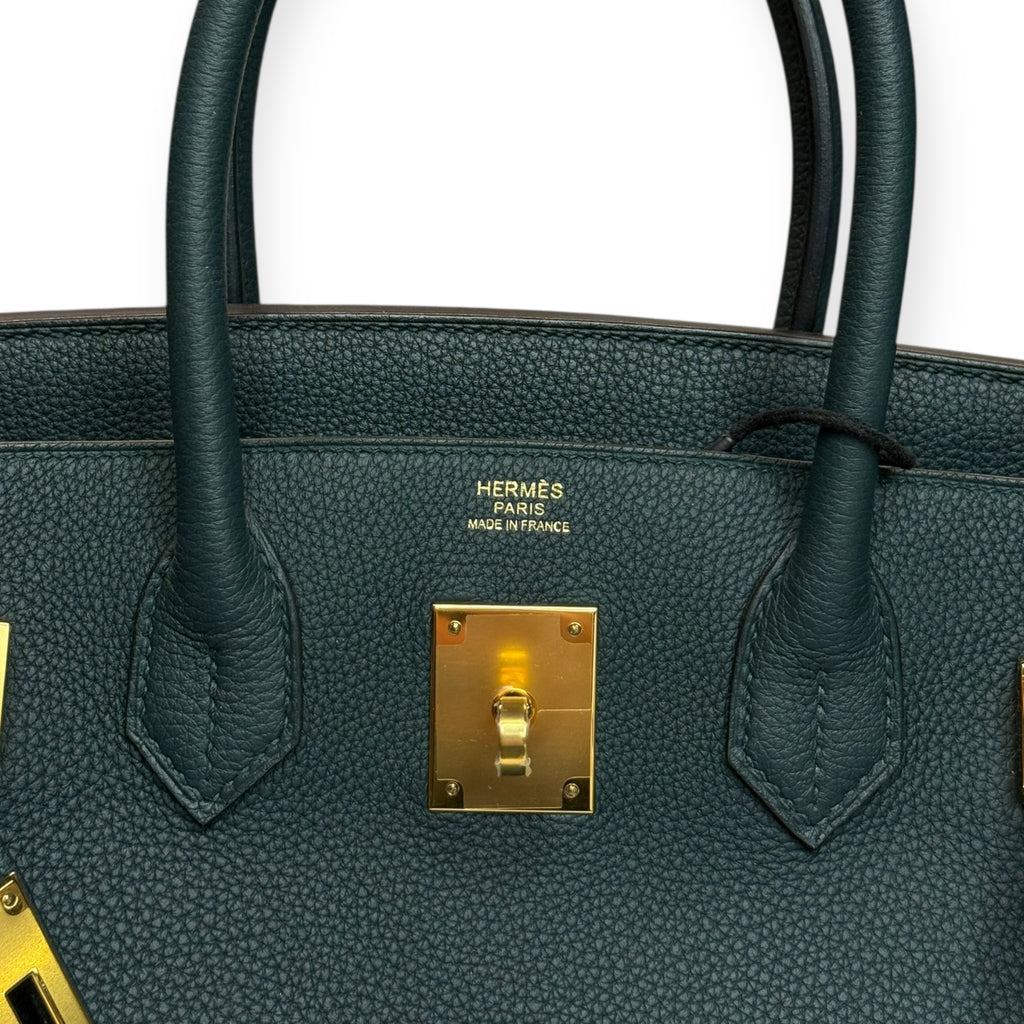 Hermès Birkin 30 — Vert Cypress Togo Leather, Gold Hardware (Stamp C)