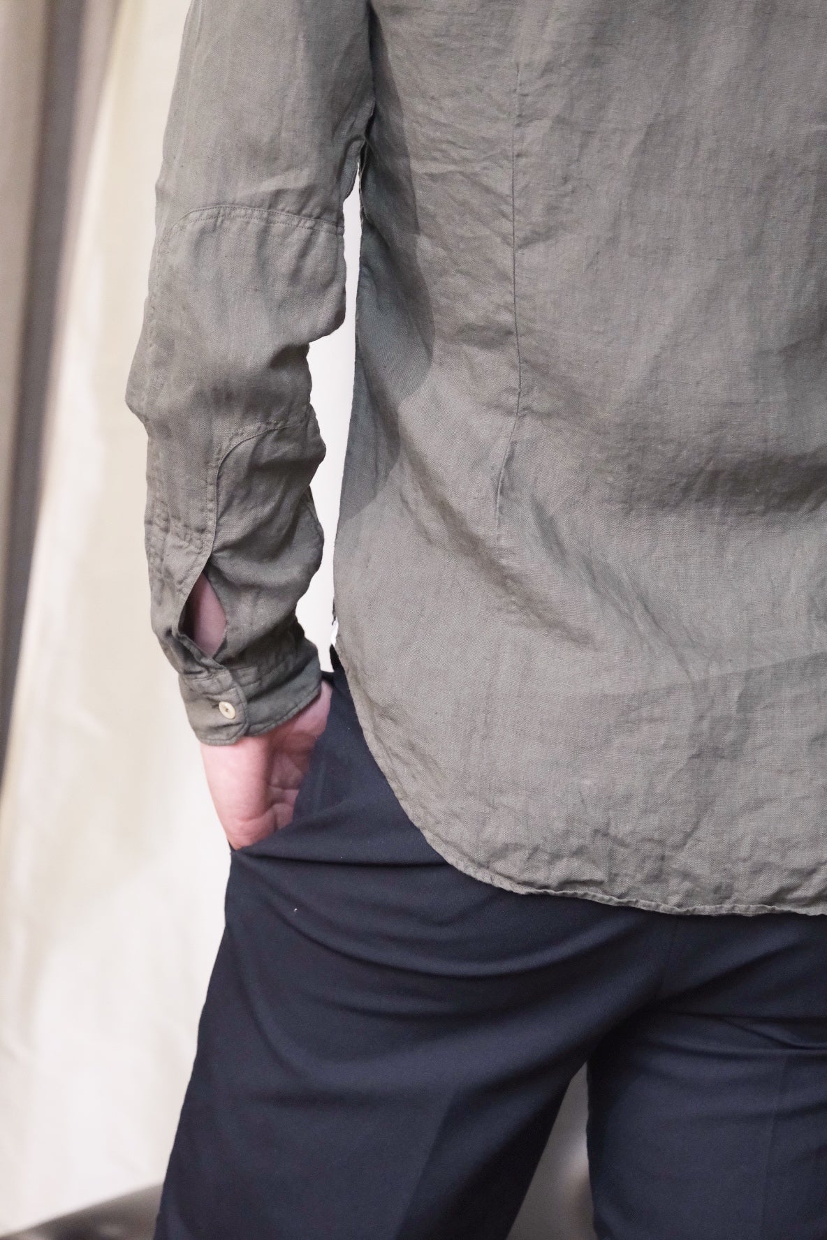 BONTON DOWN ROMA Linen Shirt -S