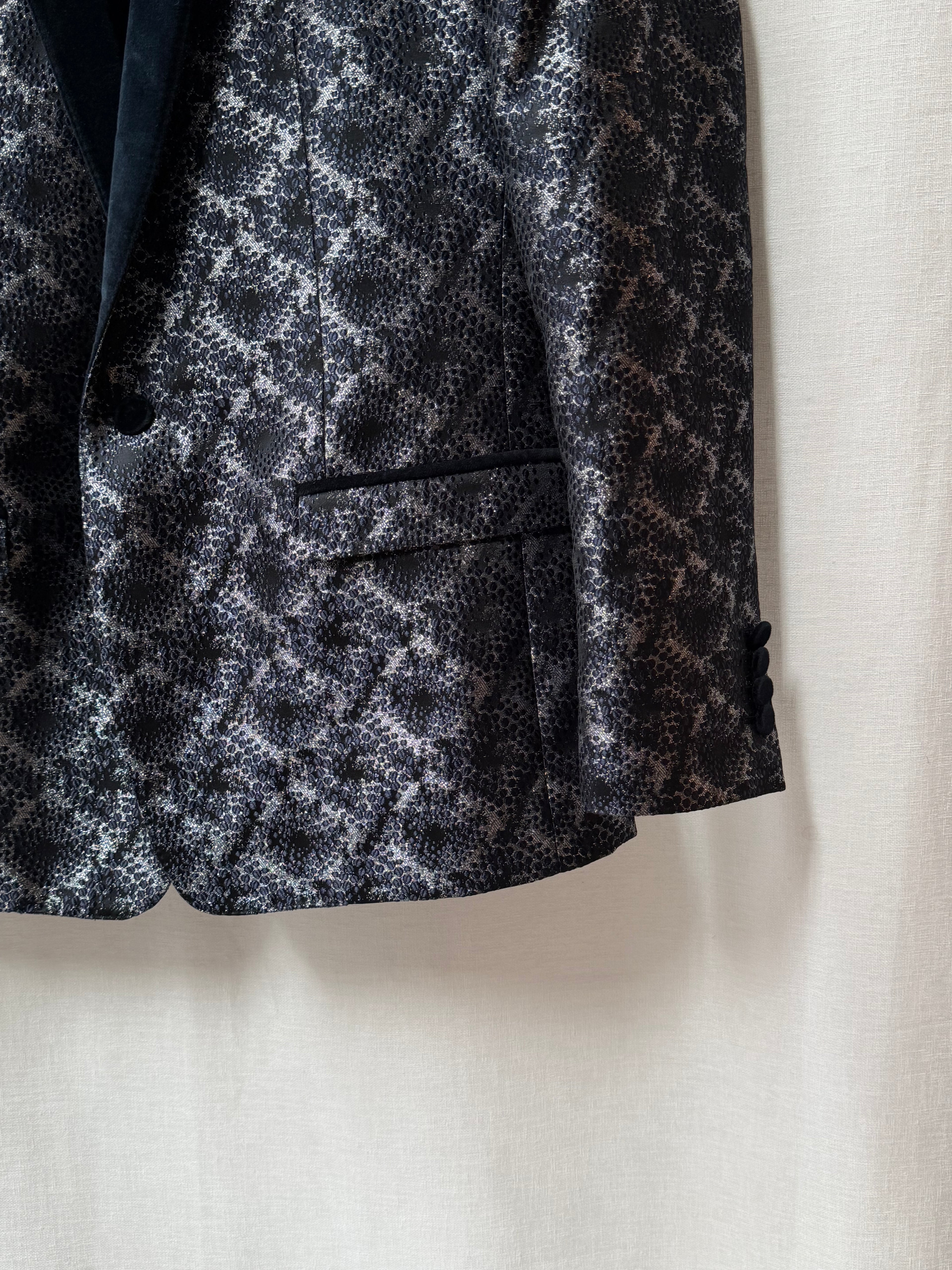 Dolce & Gabbana Lurex Pattern Evening Tuxedo Blazer
