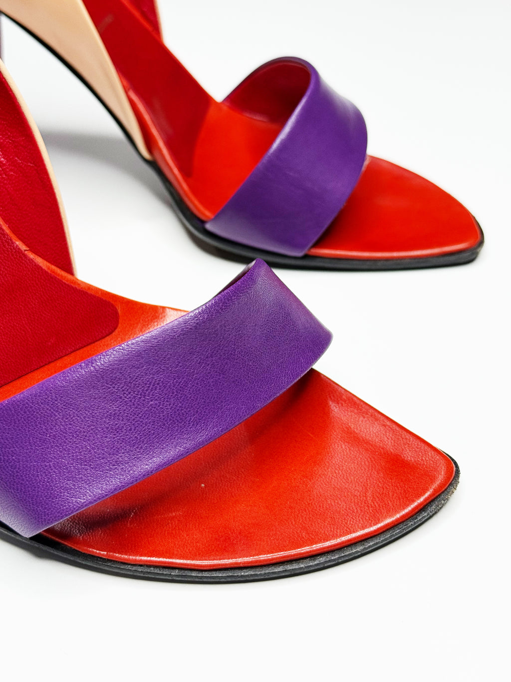Prada Tricolour Sculptural Heels