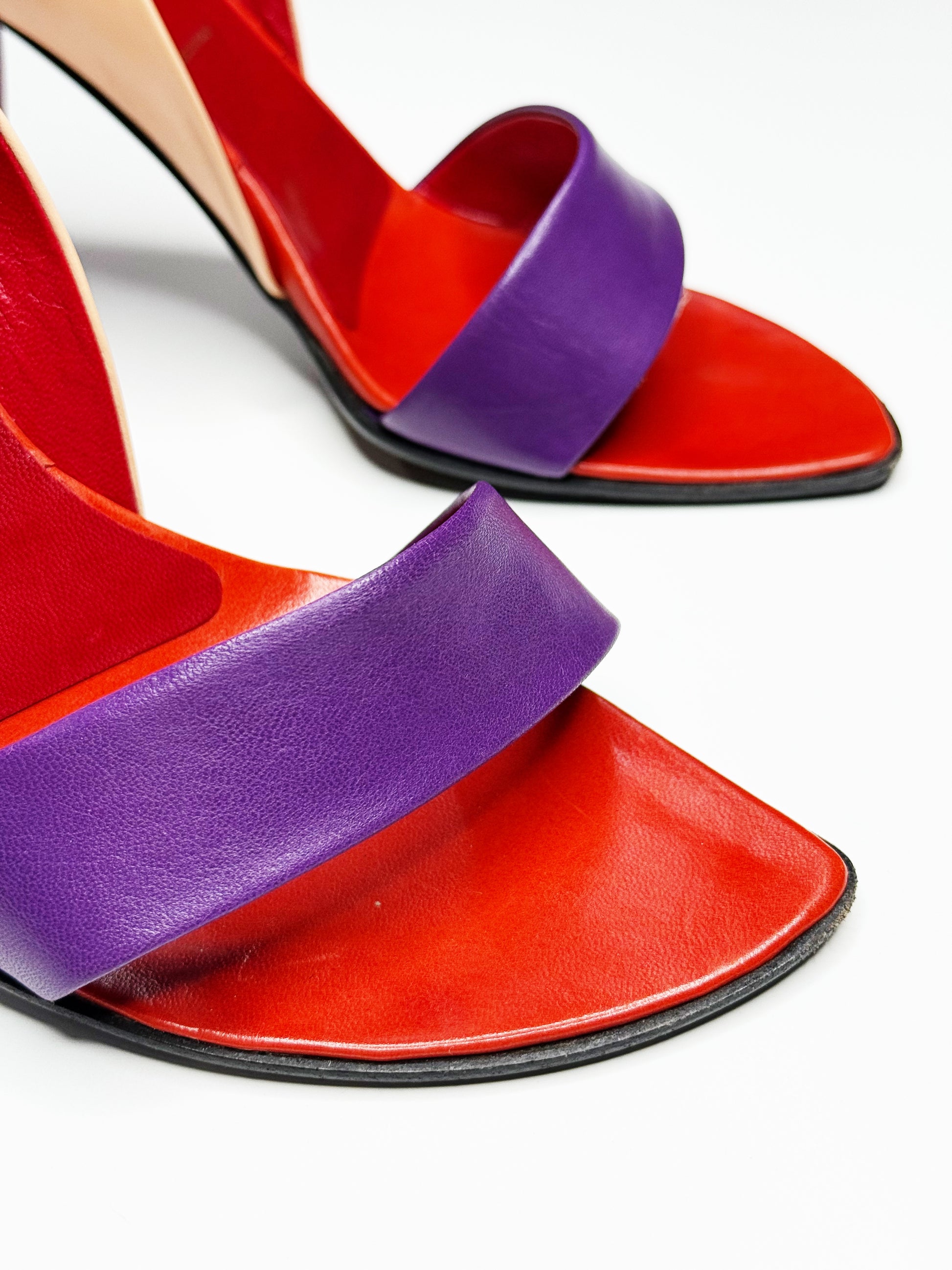 Prada Tricolour Sculptural Heels
