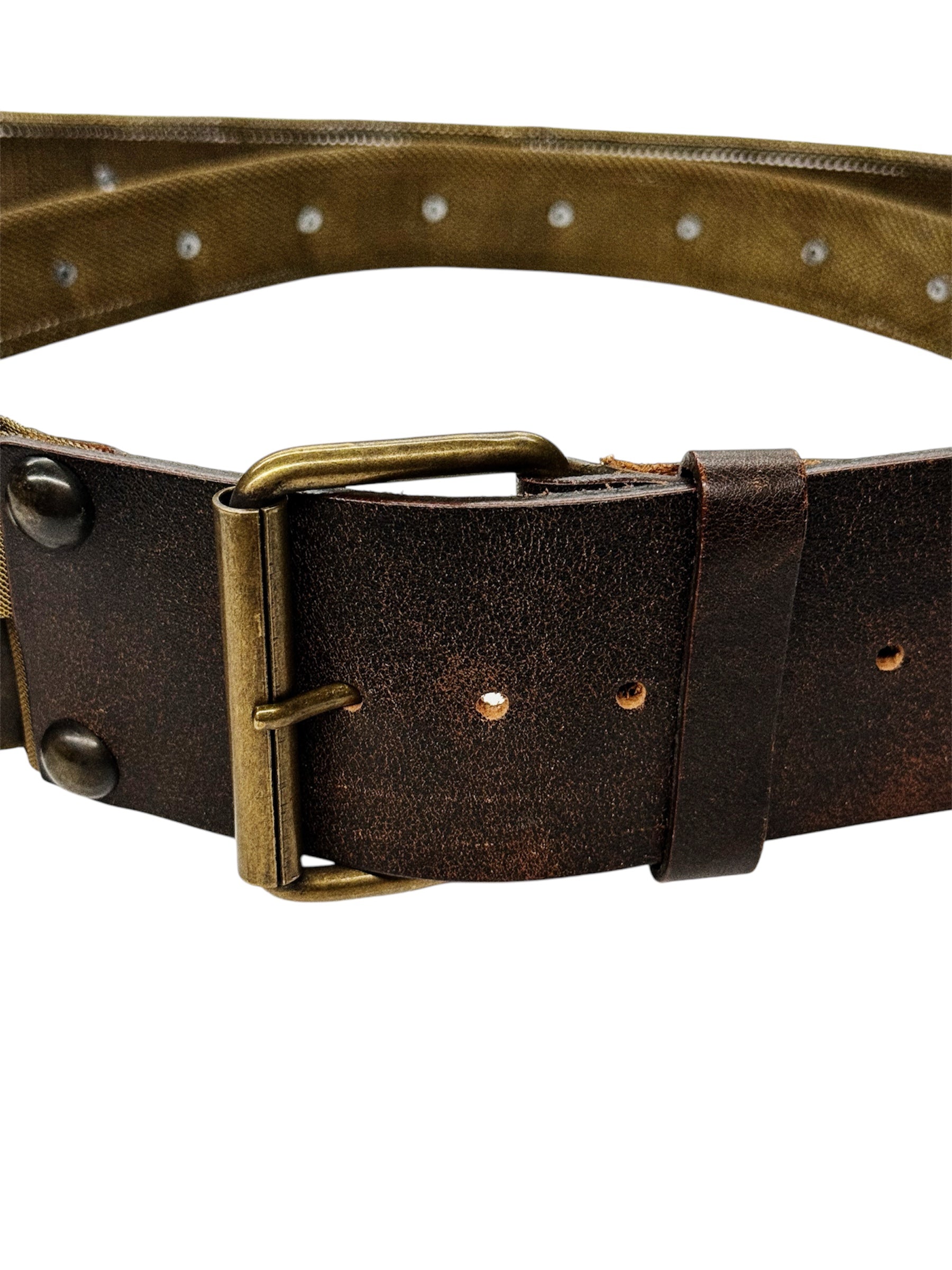Nanni Wide Studded Leather Belt