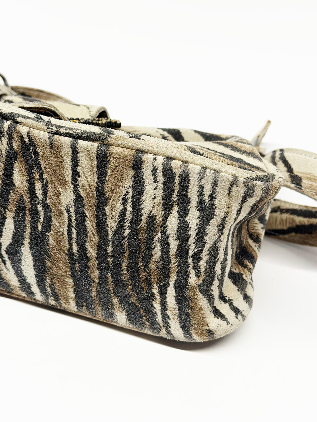 Roberto Cavalli Tiger Print Pony Hair Shoulder Bag