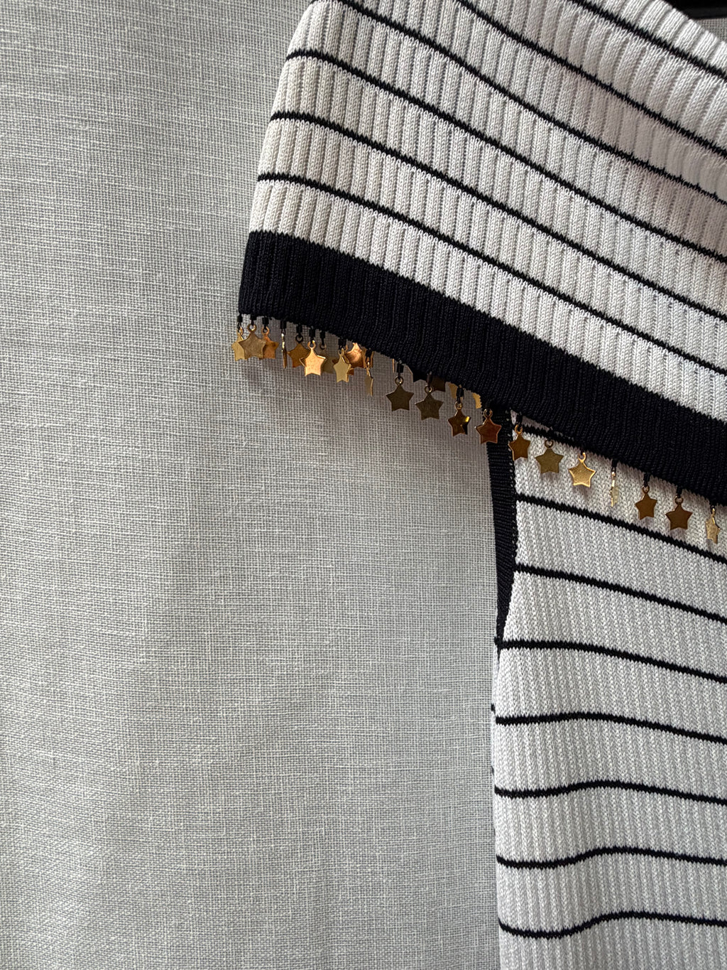 Vintage Escada Off-The-Shoulder Striped Maxi Dress