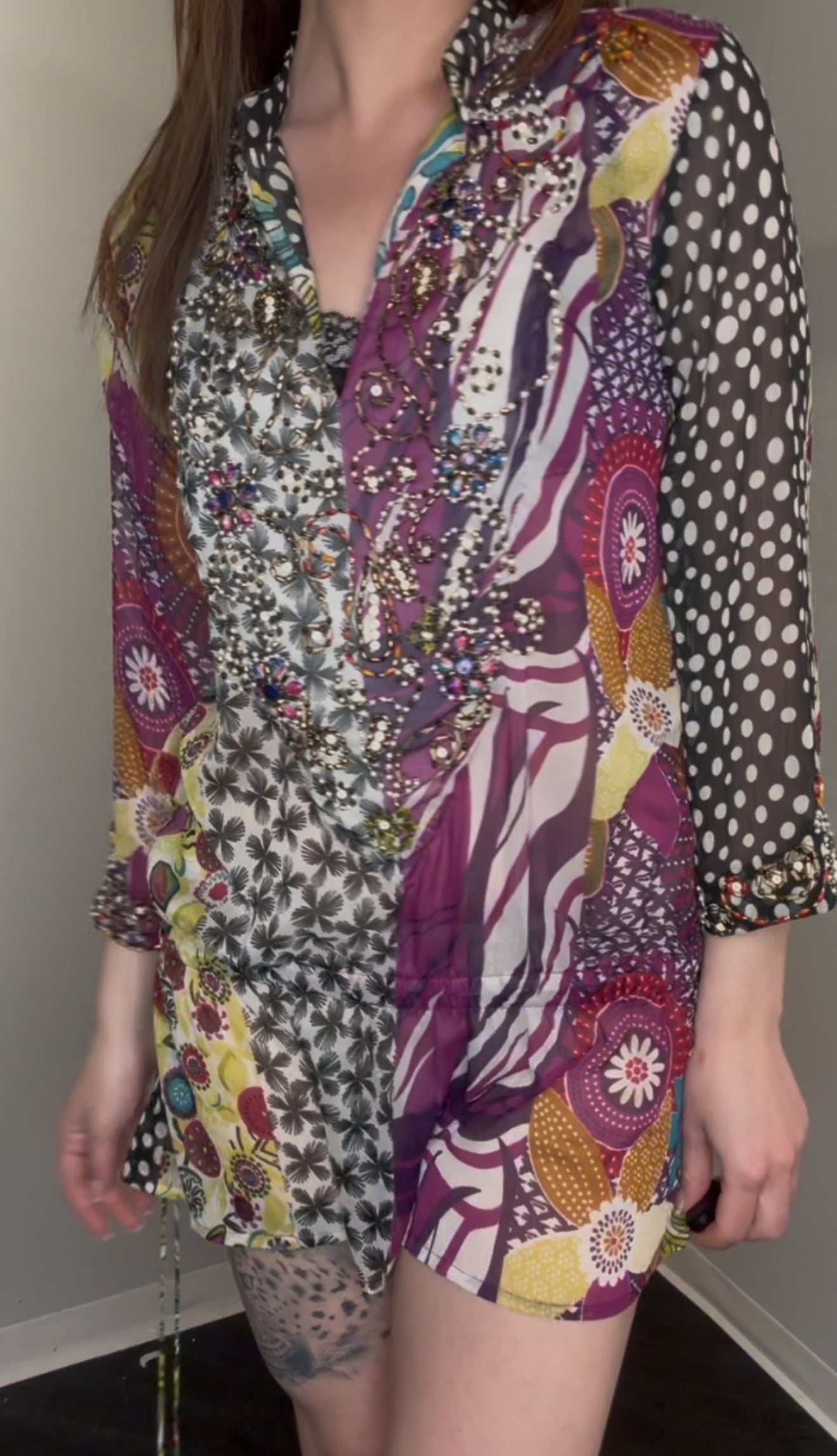 Vivikes Luxe Edition Multicolored Tunic Dress