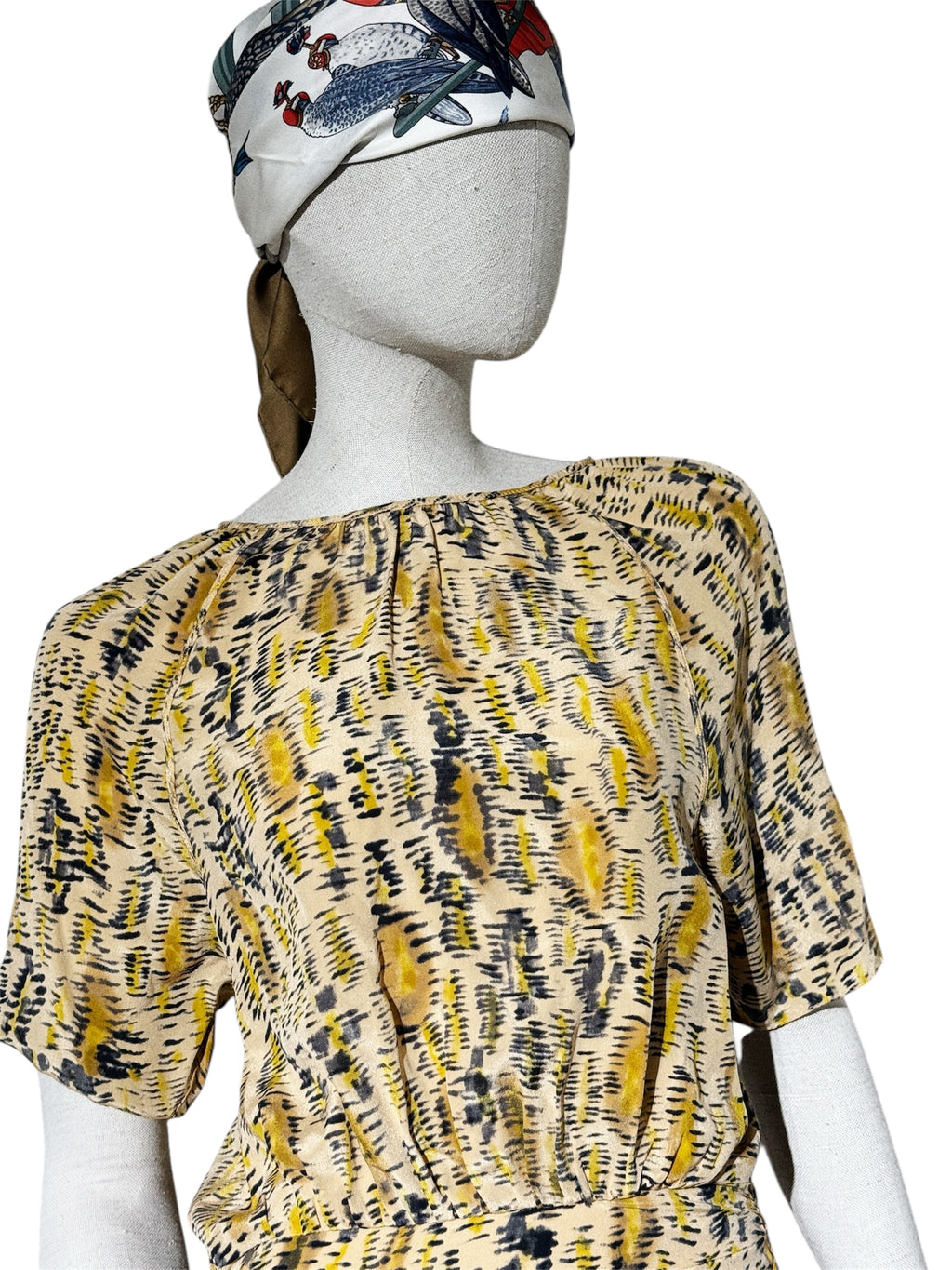Twenty8twelve Silk Ruched Printed Dress