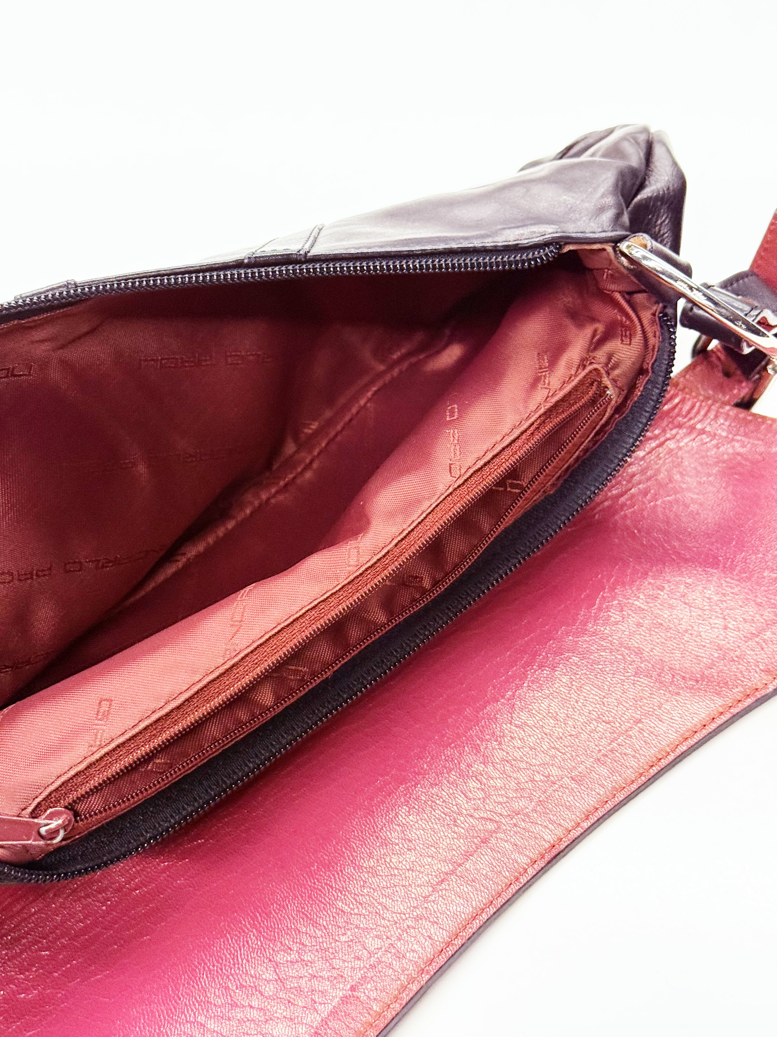 Giancarlo Proli Black Leather Shoulder Bag