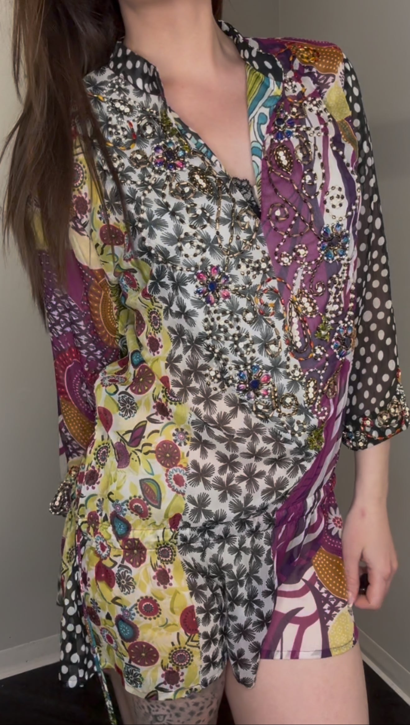 Vivikes Luxe Edition Multicolored Tunic Dress