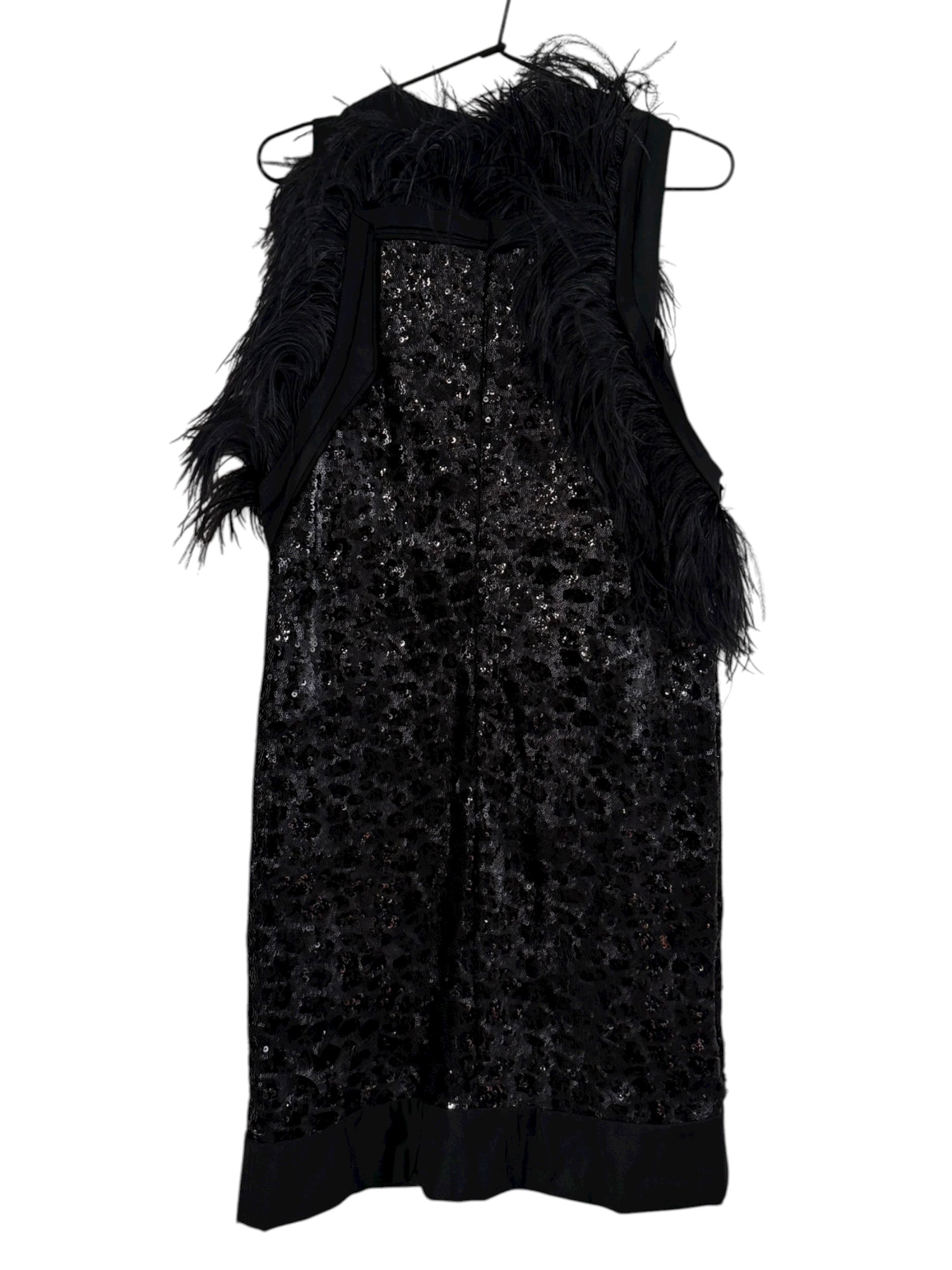 Hugo Boss Feather & Sequin Dress - M