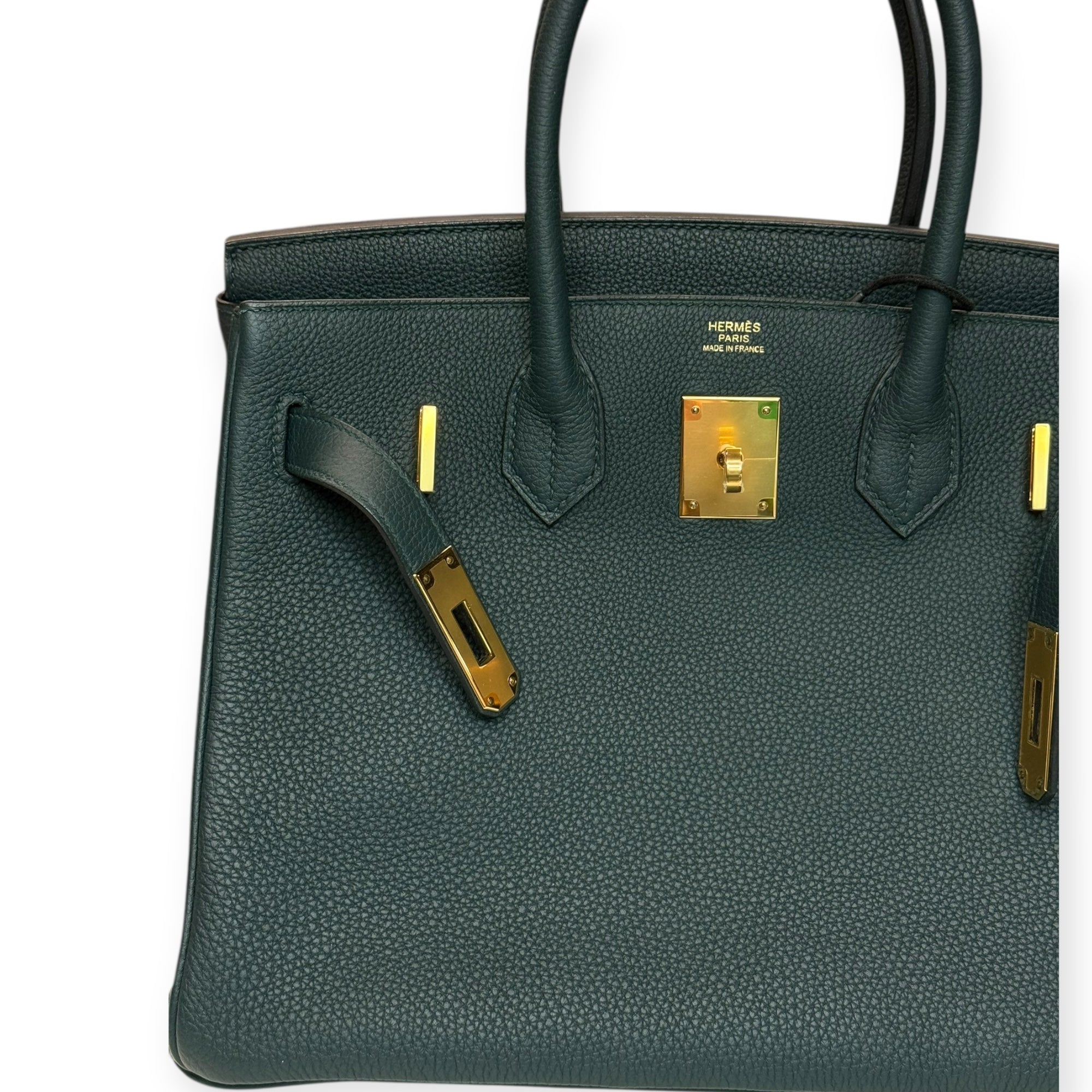 Hermès Birkin 30 — Vert Cypress Togo Leather, Gold Hardware (Stamp C)