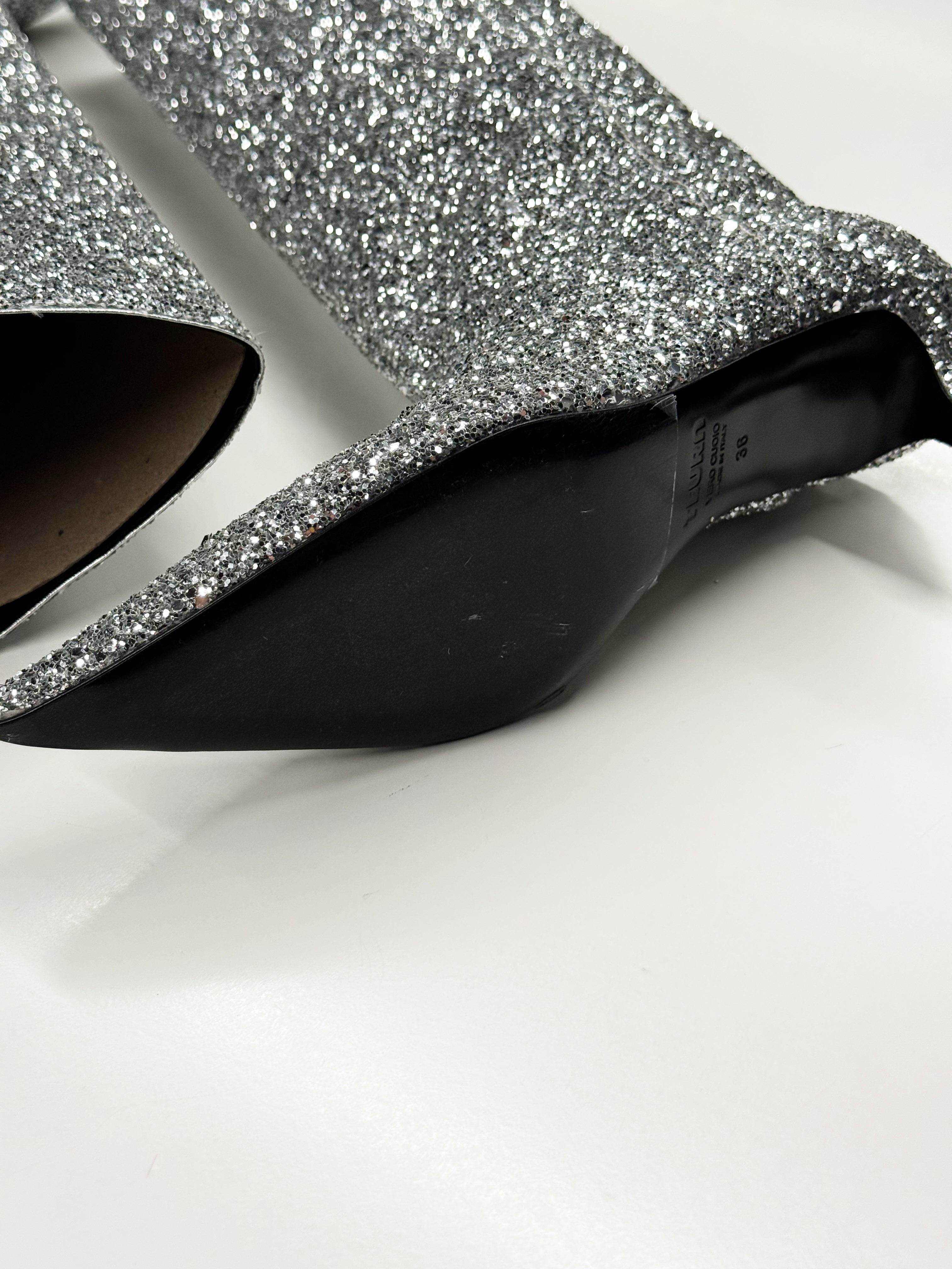 Teurn Silver Glitter Boots