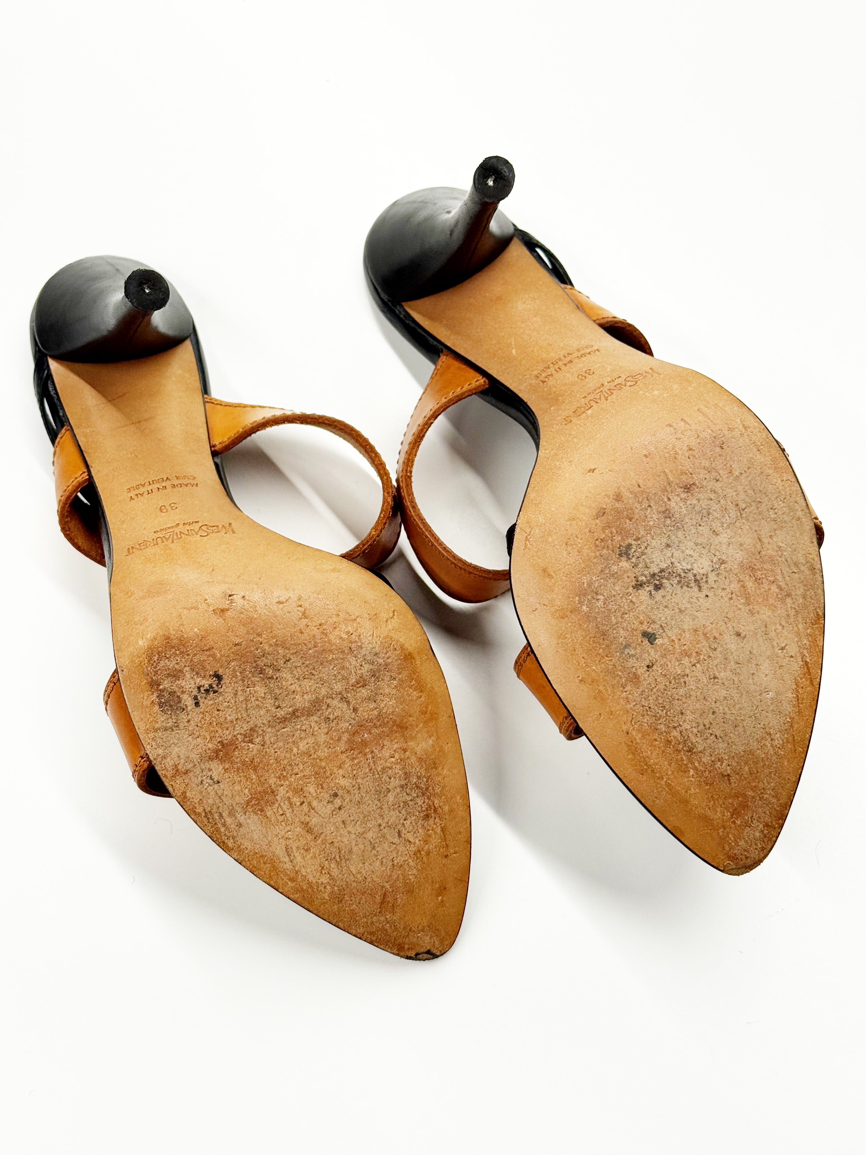 Yves Saint Laurent Leather Heeled Sandals