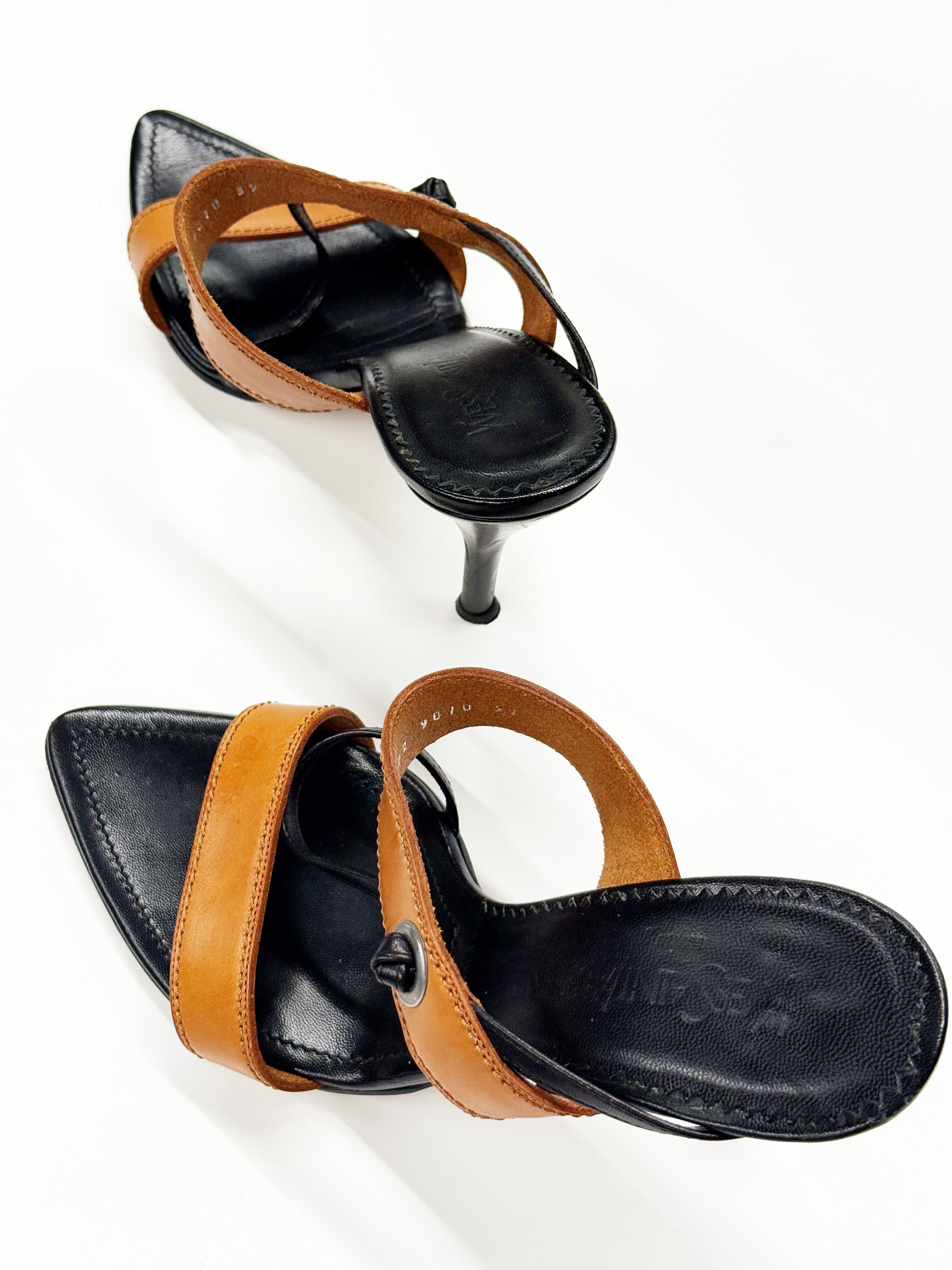 Yves Saint Laurent Leather Heeled Sandals
