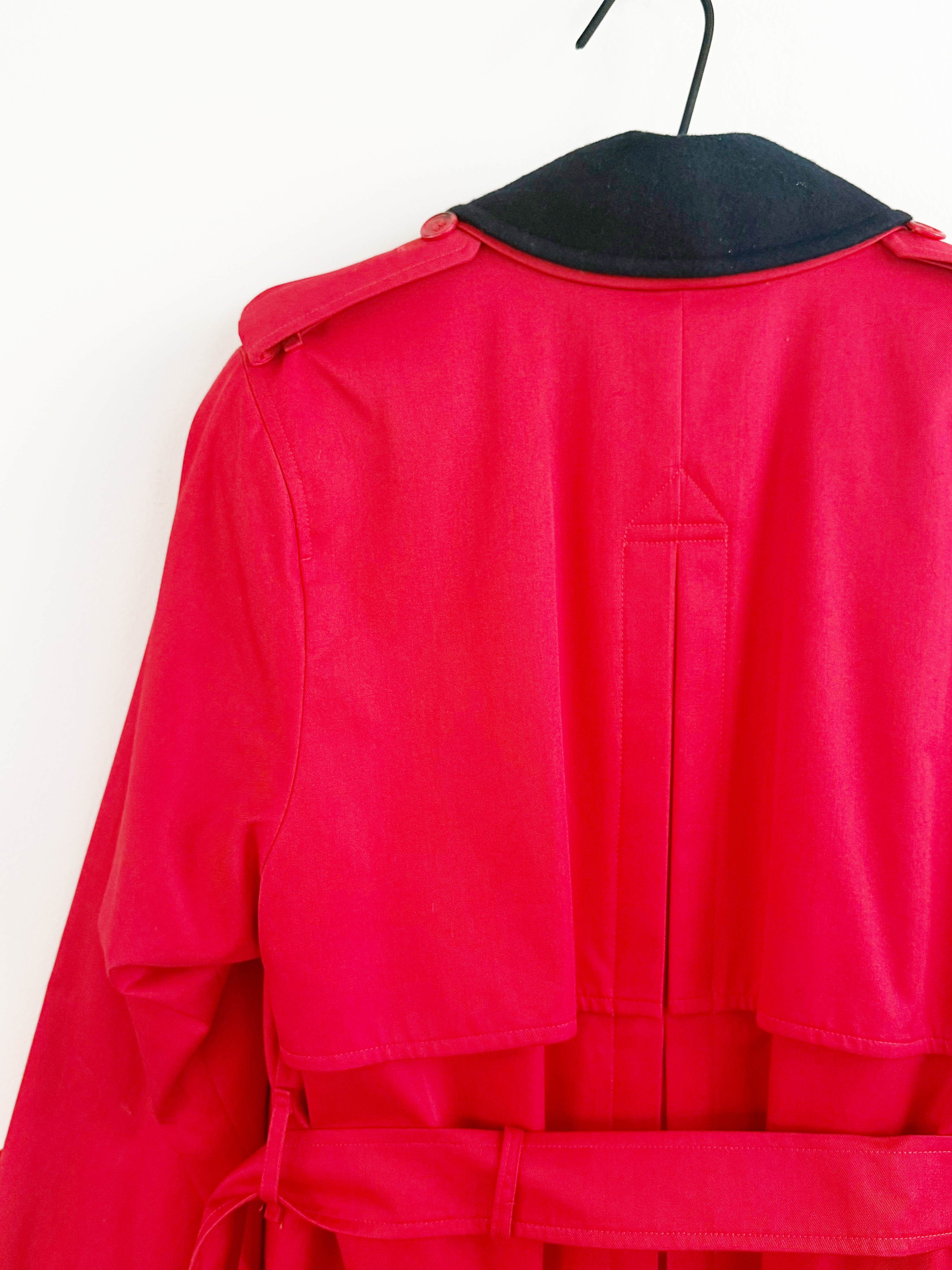 BURBERRYS’ PRORSUM Red Wool & Alpaca Coat