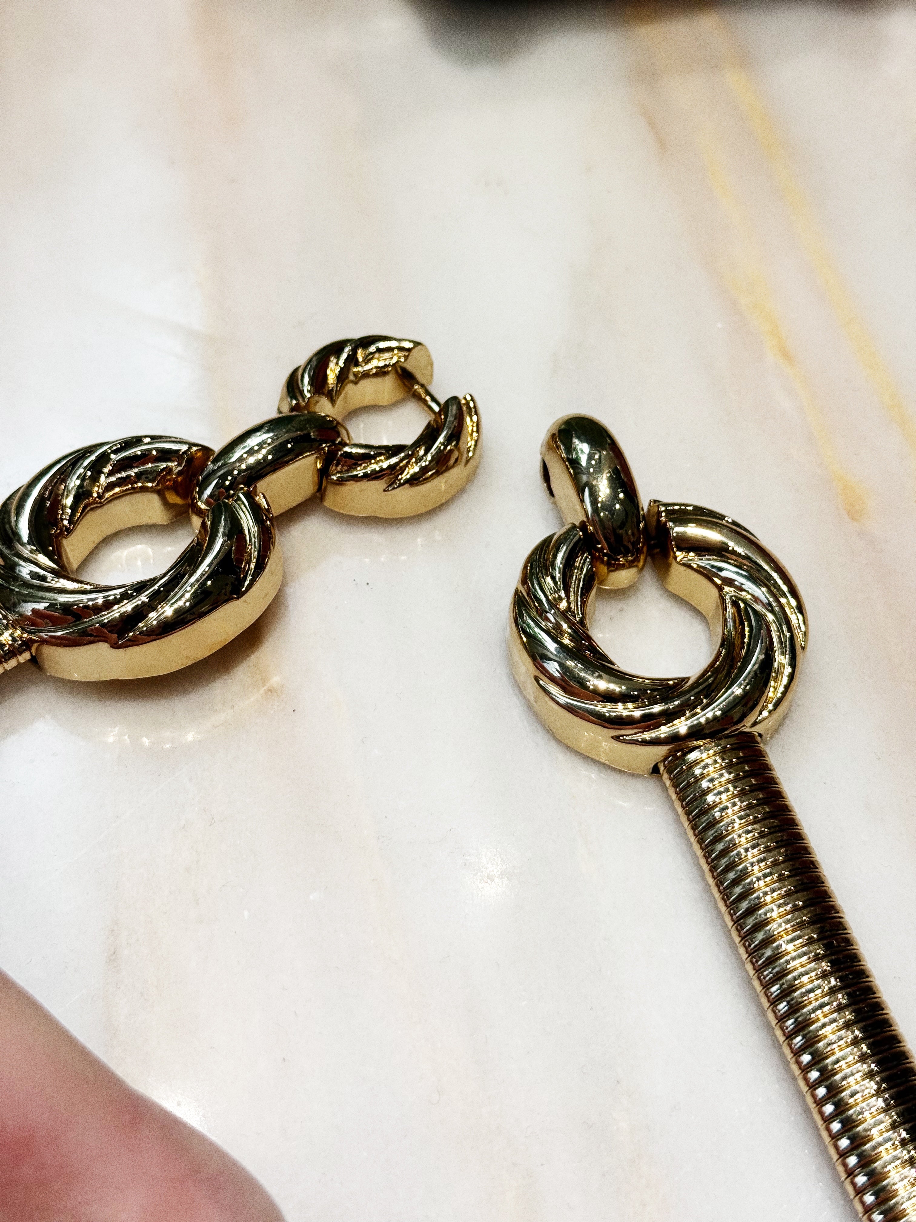 Gold-Tone Sculptural Metal Belt