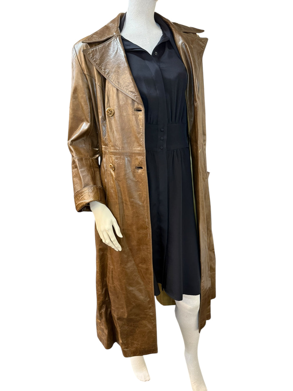 SYLVIE SCHIMMEL PARIS LAMB LEATHER TRENCH COAT – MADE IN FRANCE – SIZE 40