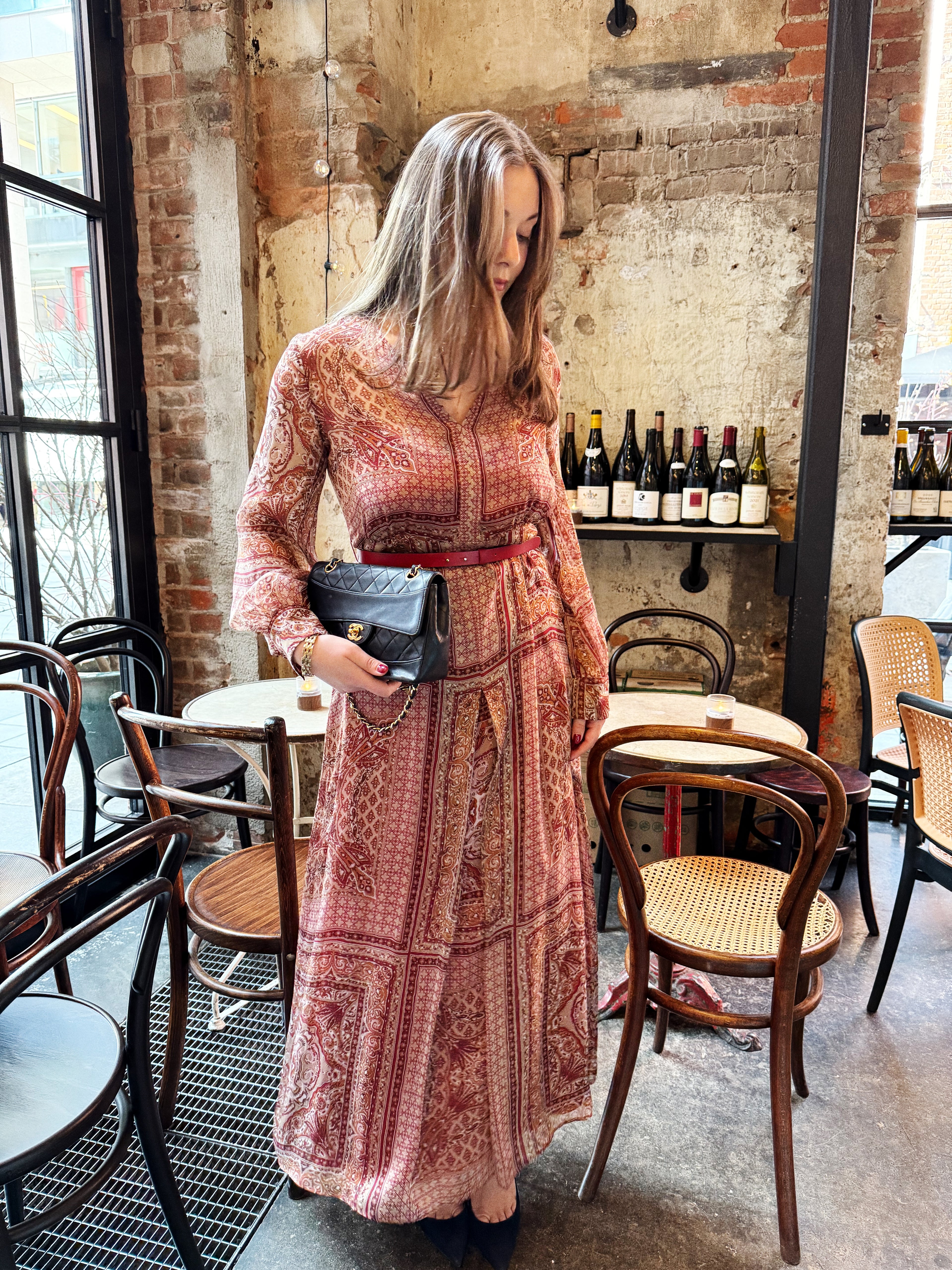 MAX MARA STUDIO Sheer Printed Maxi Dress