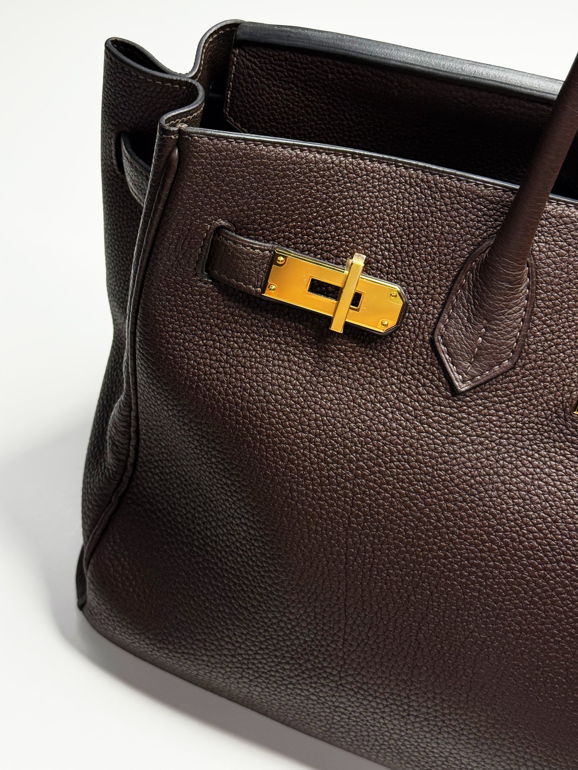 Hermès Birkin 35 Chocolate Brown Togo Leather
