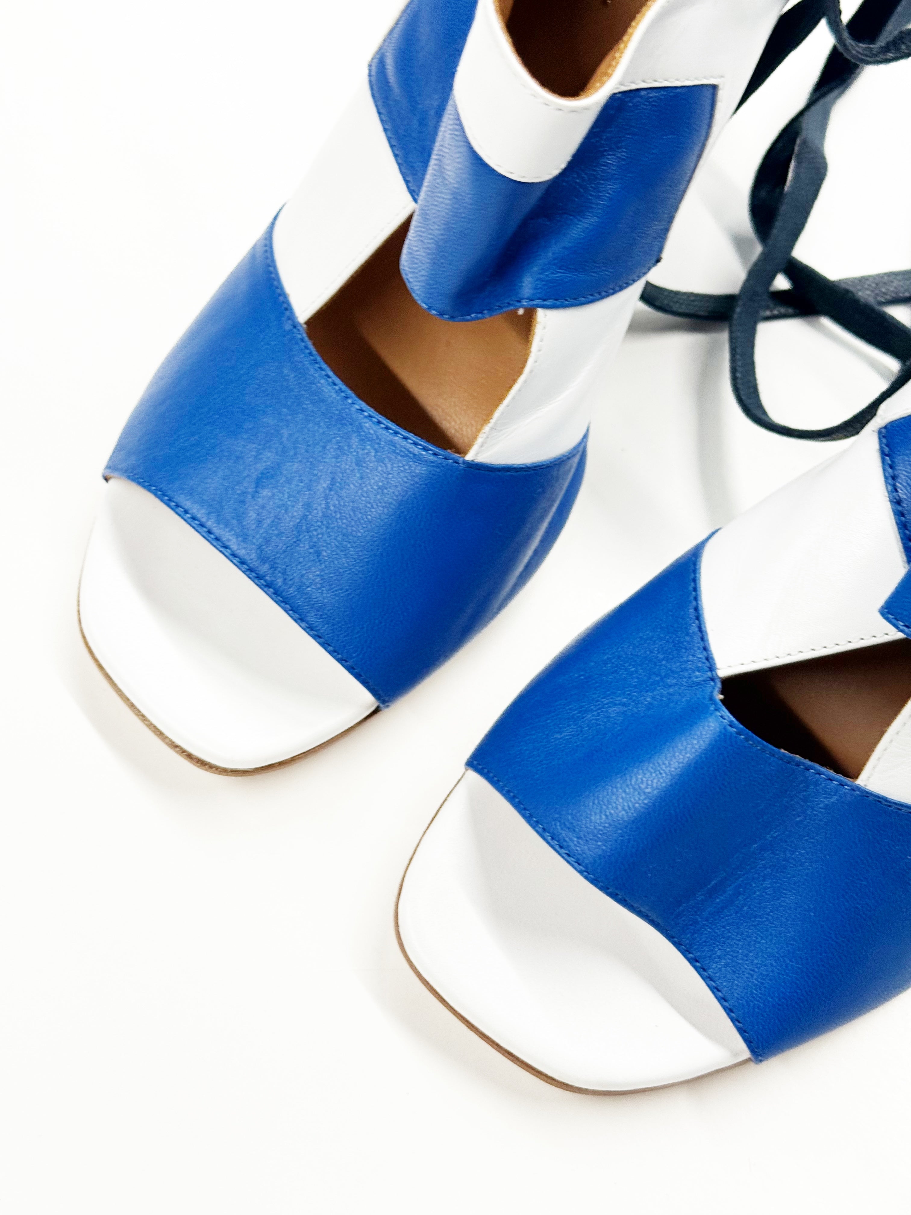 Carel Paris Color-Block Leather Heels by Etienne Dereux