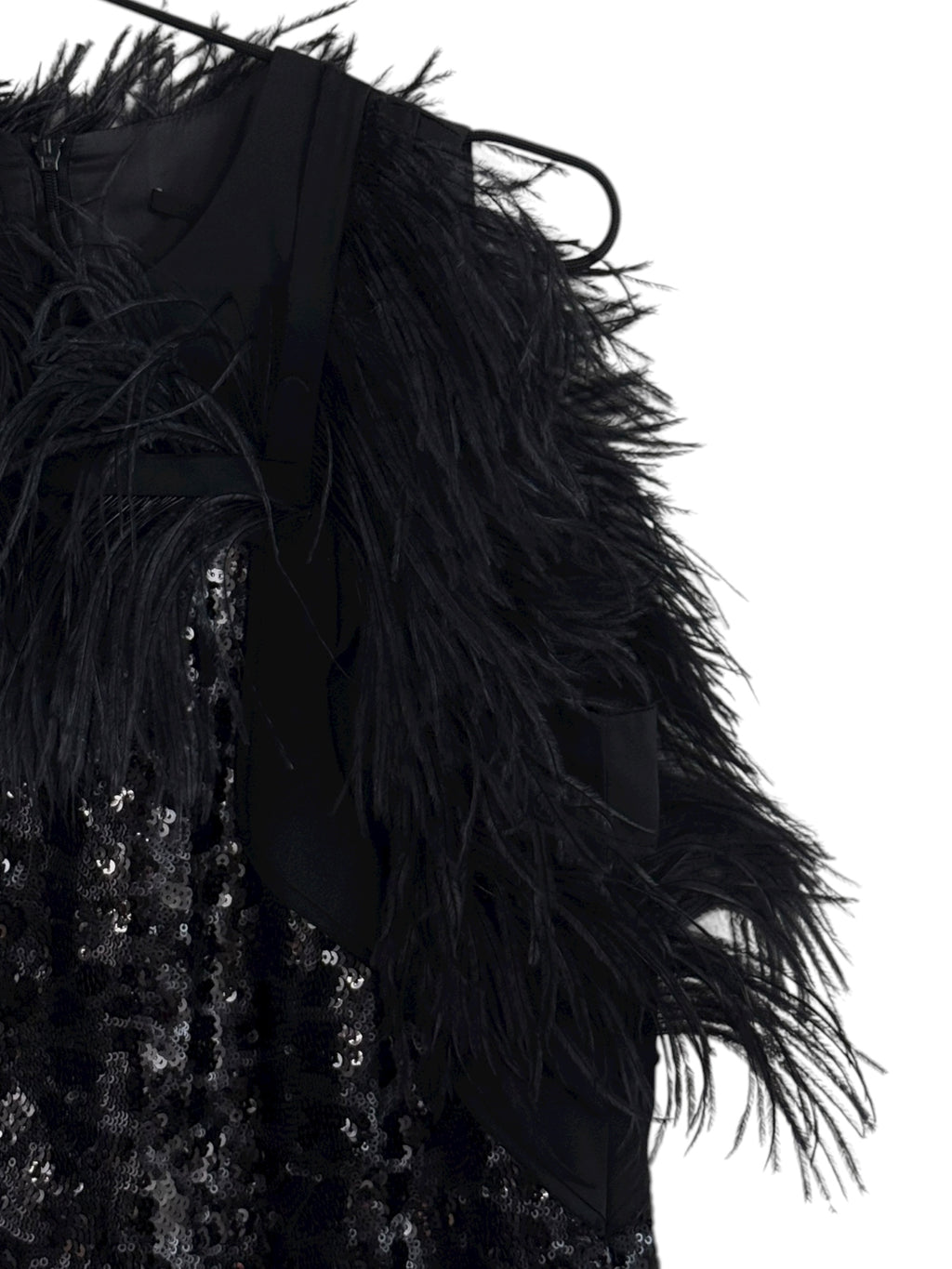 Hugo Boss Feather & Sequin Dress - M