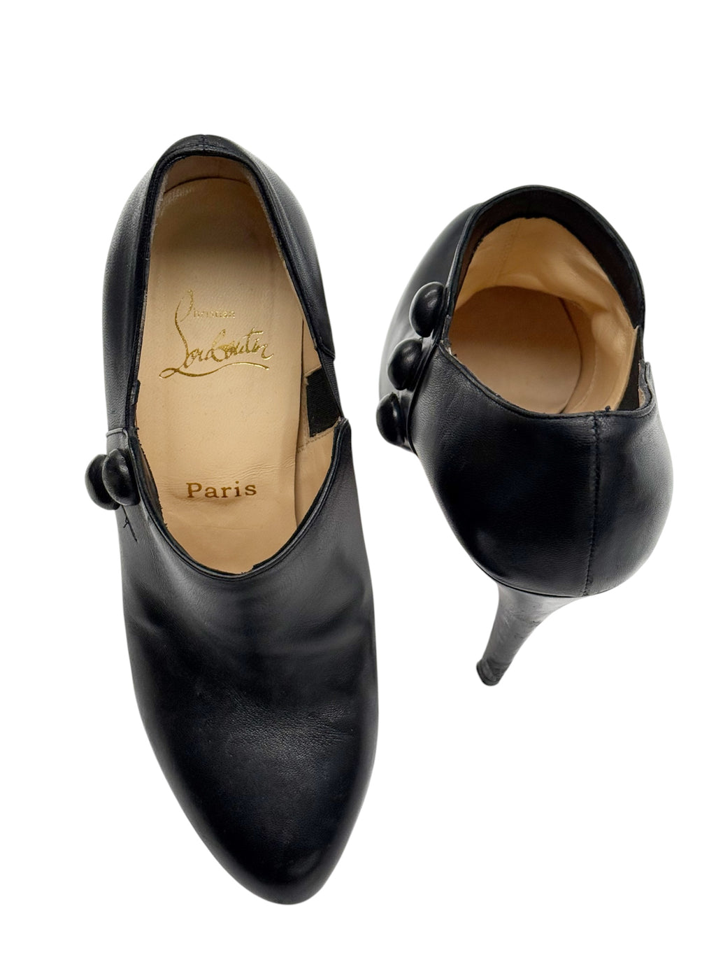 CHRISTIAN LOUBOUTIN Buttoned Leather - SIZE 38