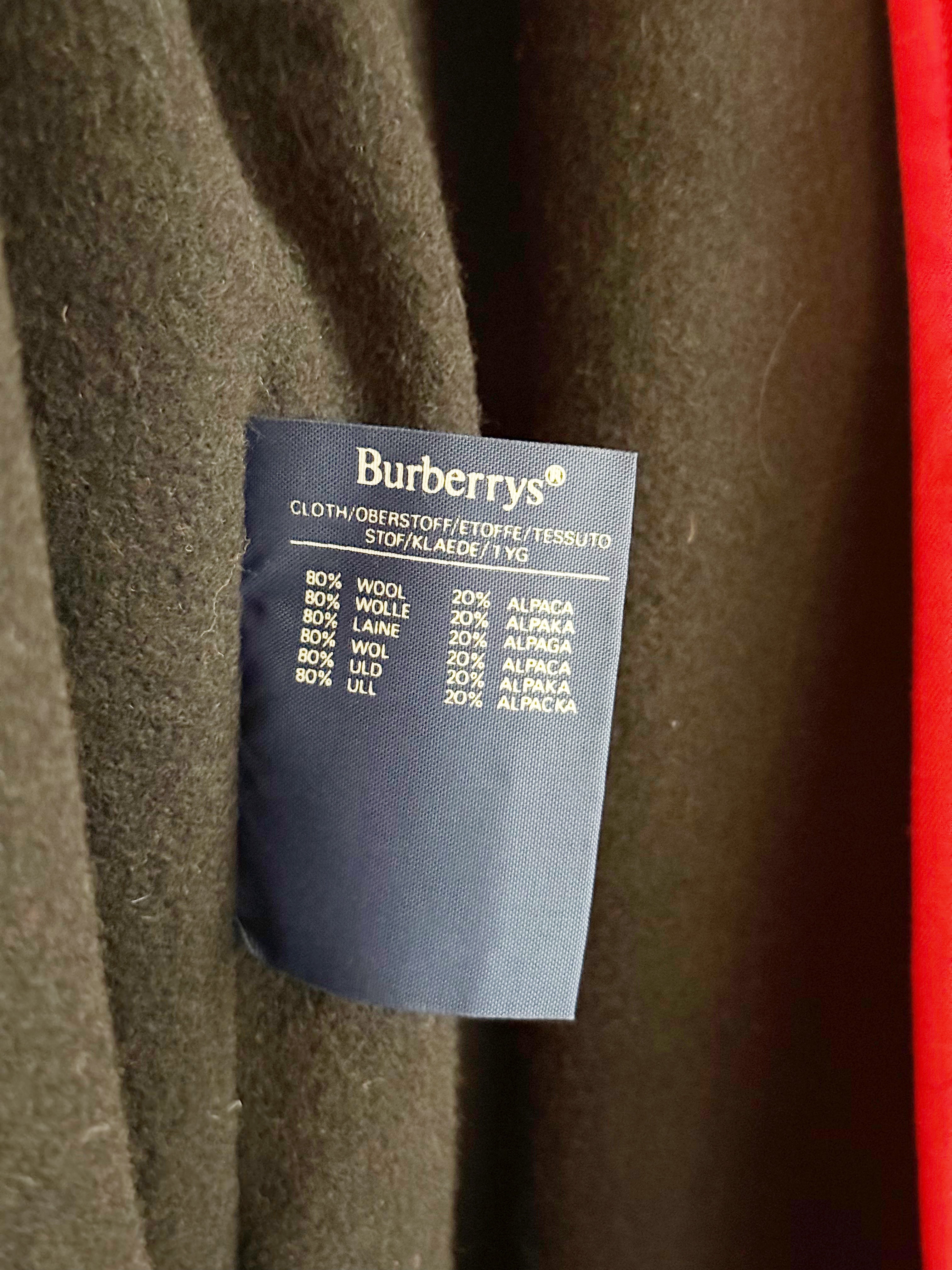 BURBERRYS’ PRORSUM Red Wool & Alpaca Coat