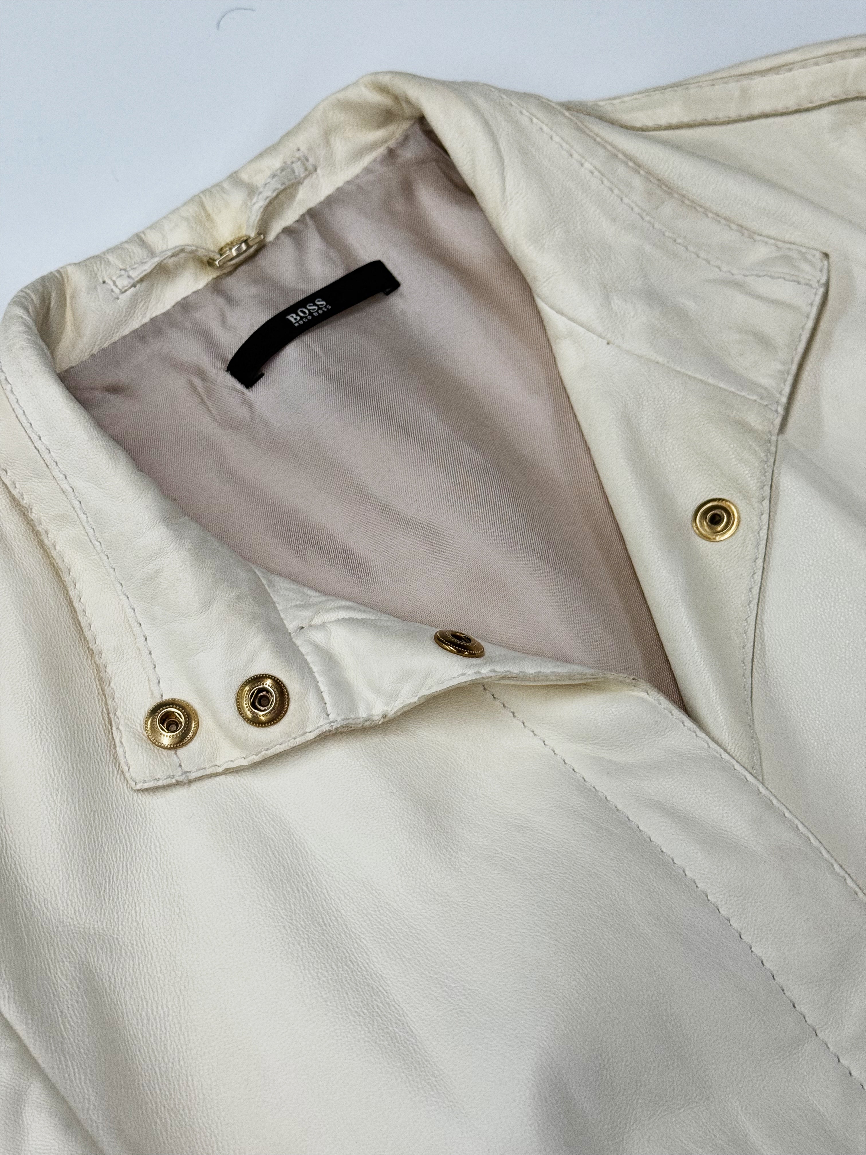 HUGO BOSS Lamb Leather Belted Jacket