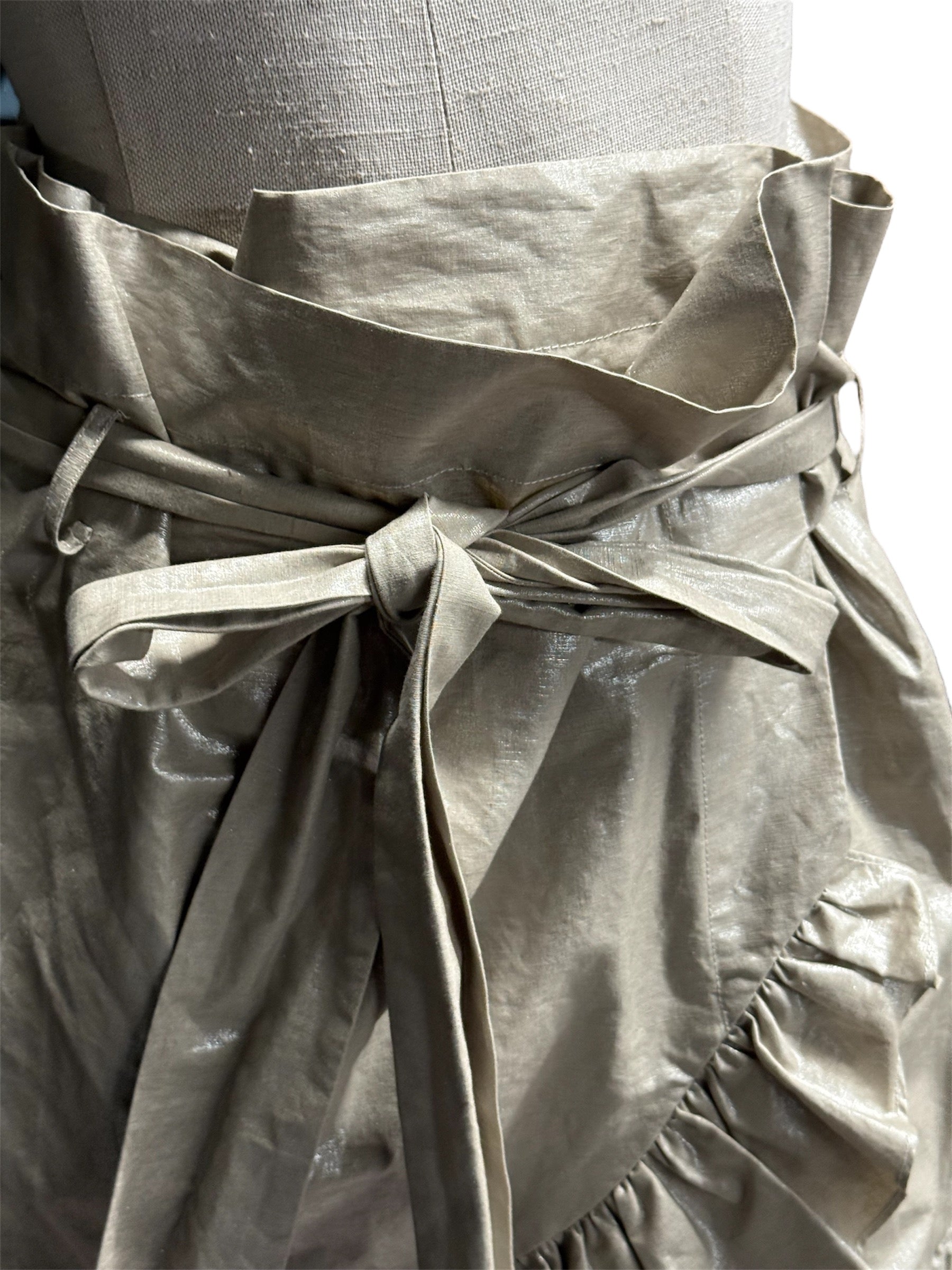 Isabel Marant Metallic Ruffled Wrap Skirt