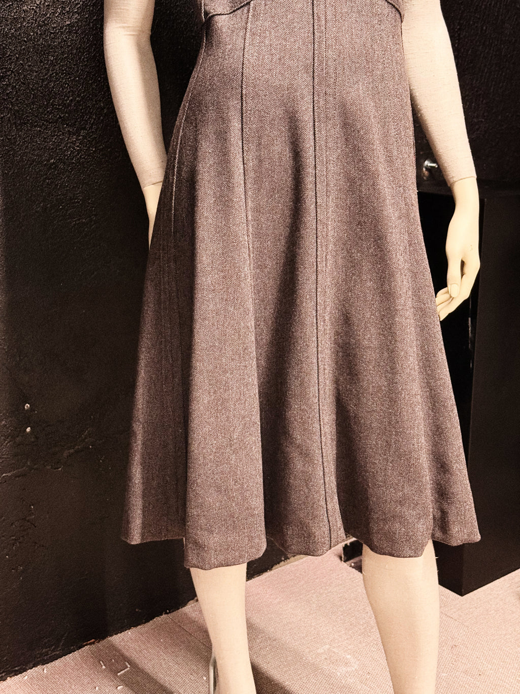 Dolce & Gabbana Wool Dress with Leopard Lining