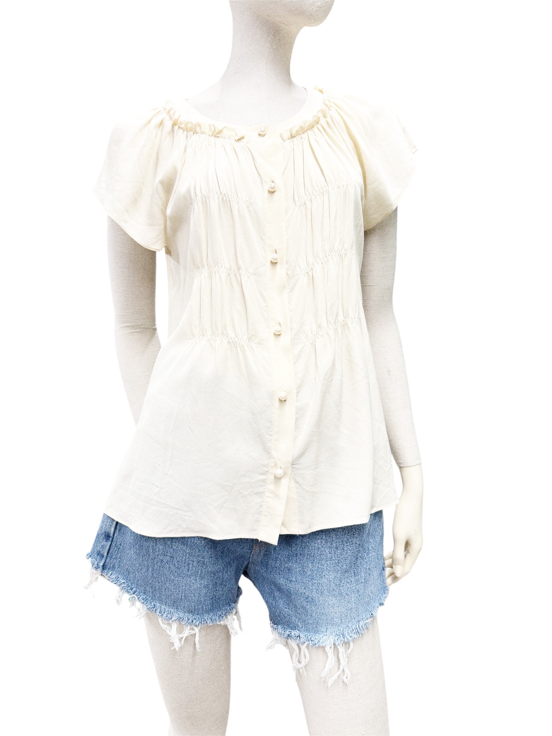 See by Chloé 100% Silk Button Blouse