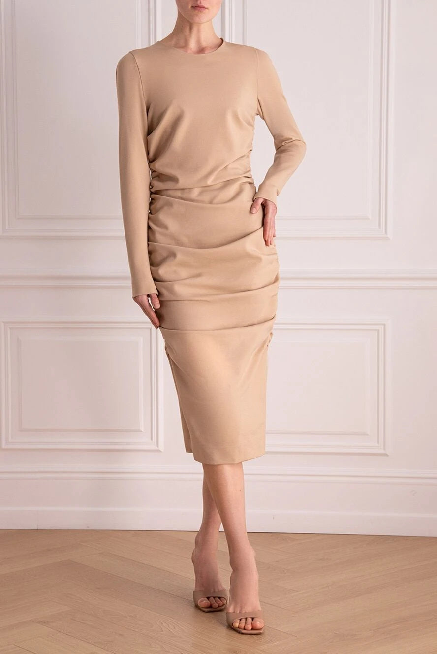 Dolce & Gabbana Draped Black Cocktail Dress