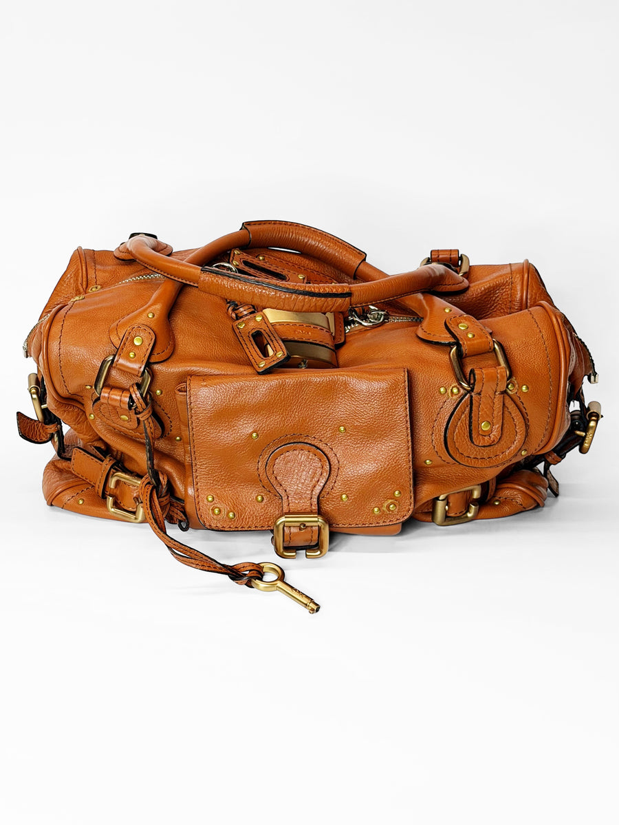 Chloé Paddington Medium Leather Bag Tan Gold Hardware 2006