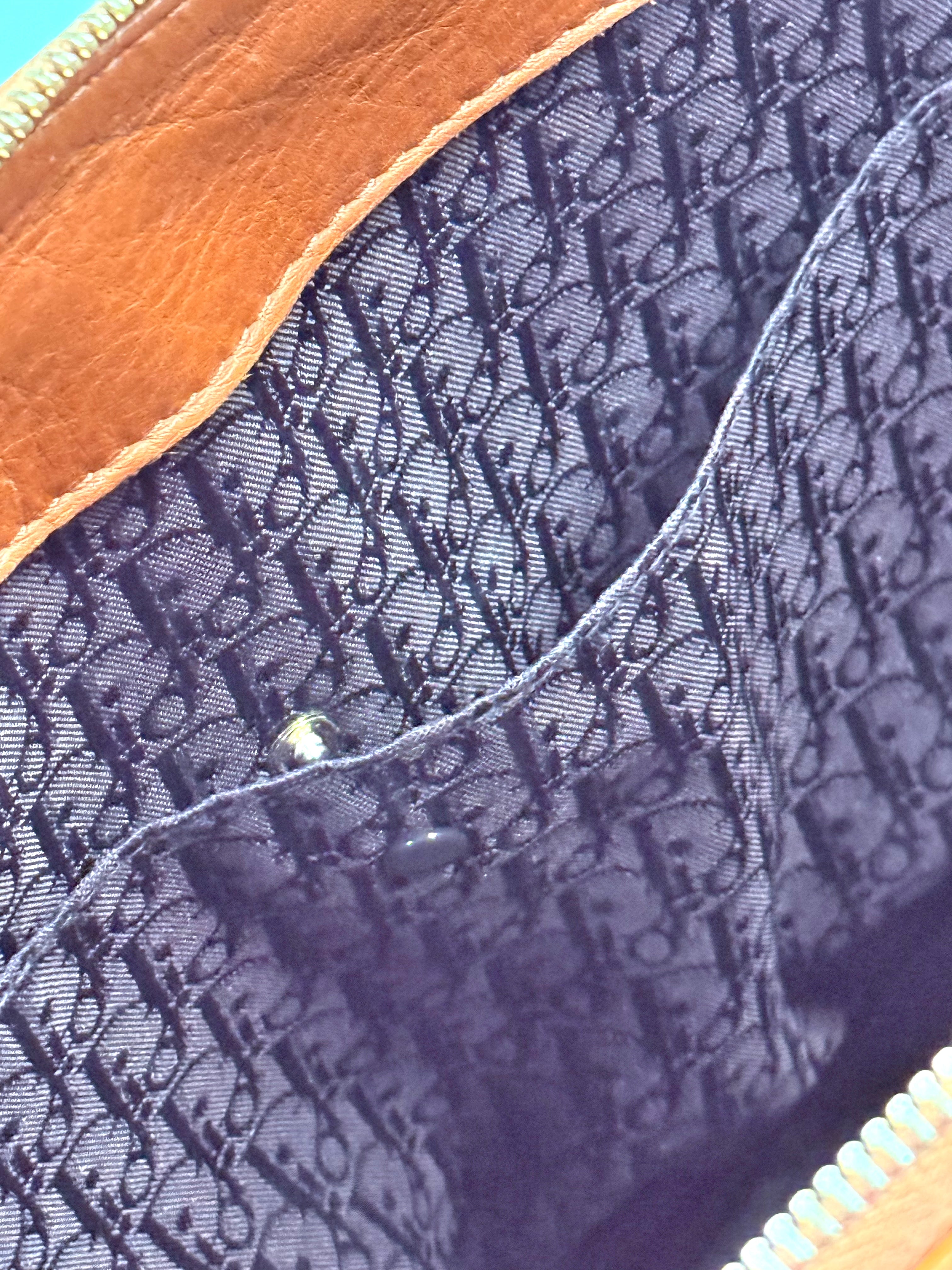 Christian Dior Brown Leather Tote Bag – Vintage Luxury Shoulder Handbag