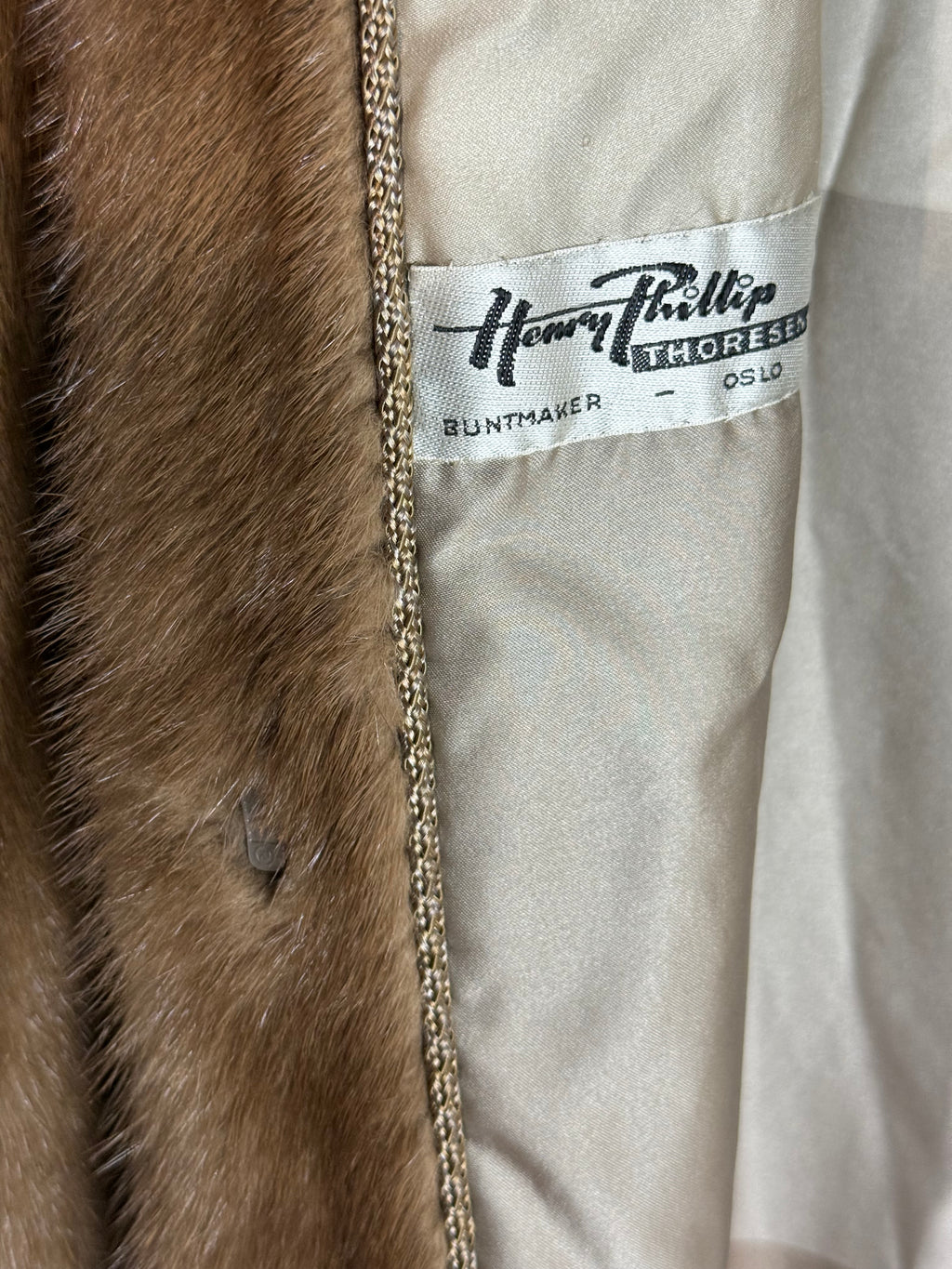 Vintage Saga Mink Full-Length Coat by Henry Phillip Thoresen Oslo