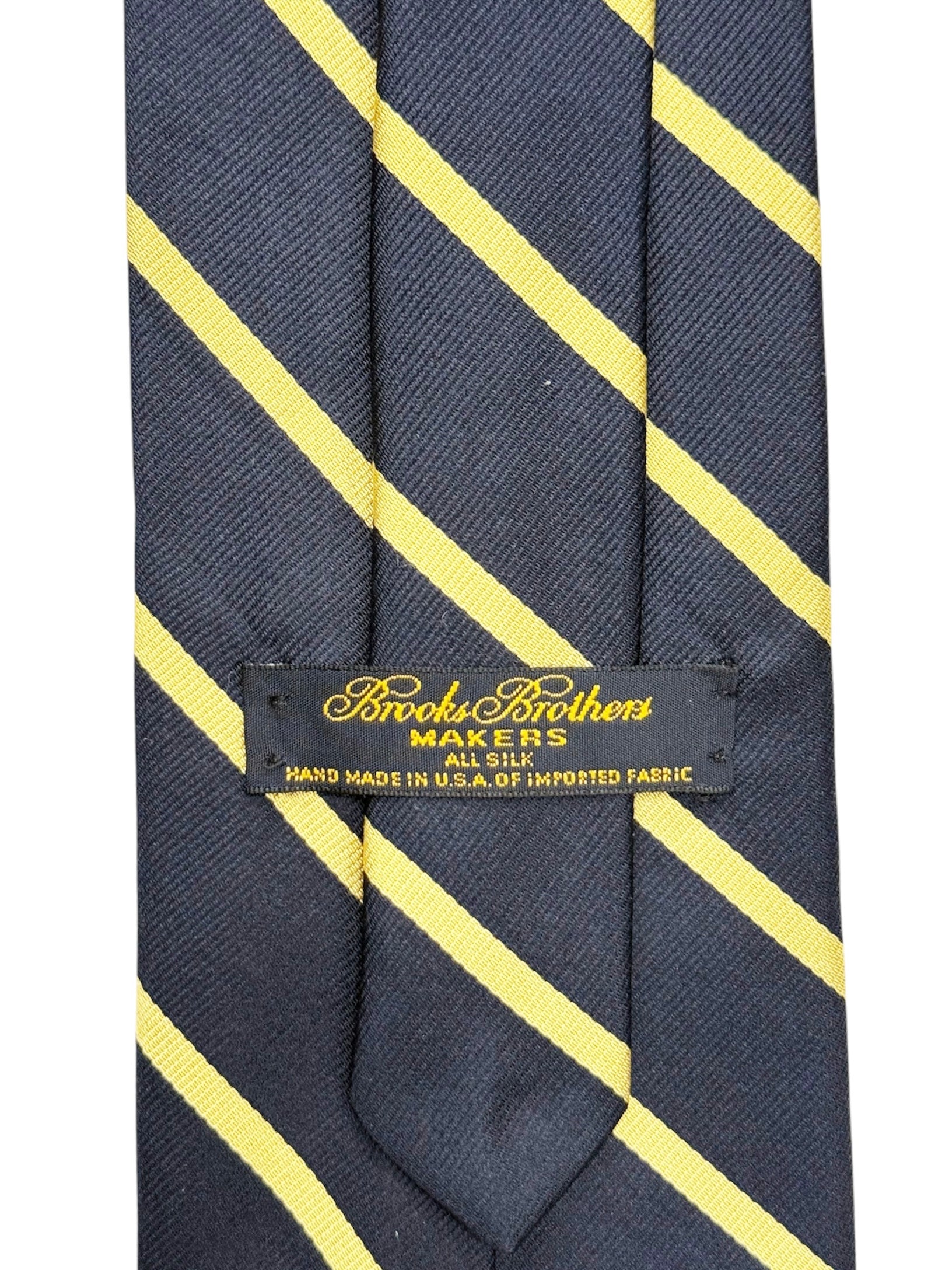 Brooks Brothers Yellow Stripe Silk Tie