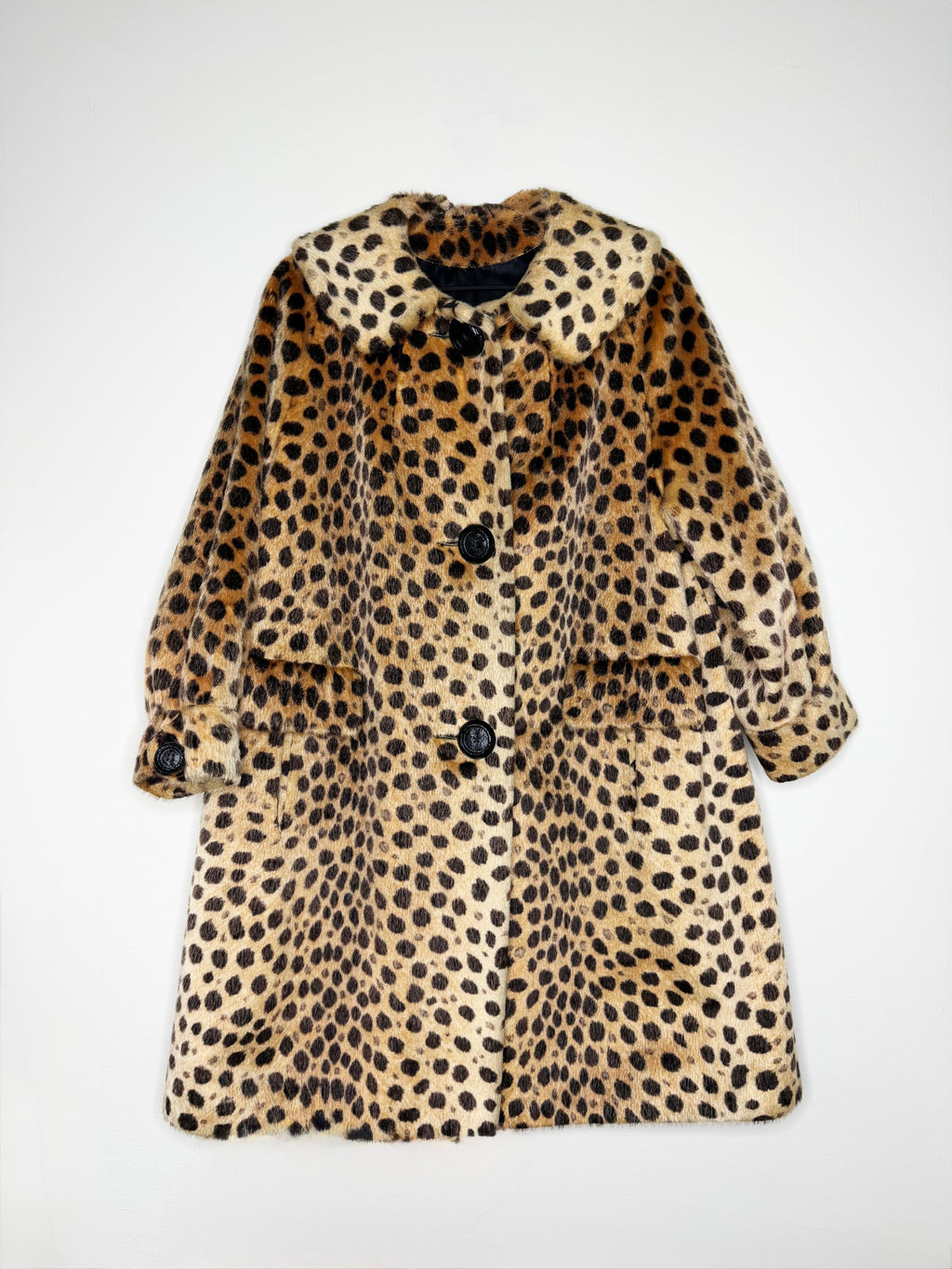 HITA Sportowne Leopard Print Fur Coat (Vintage)