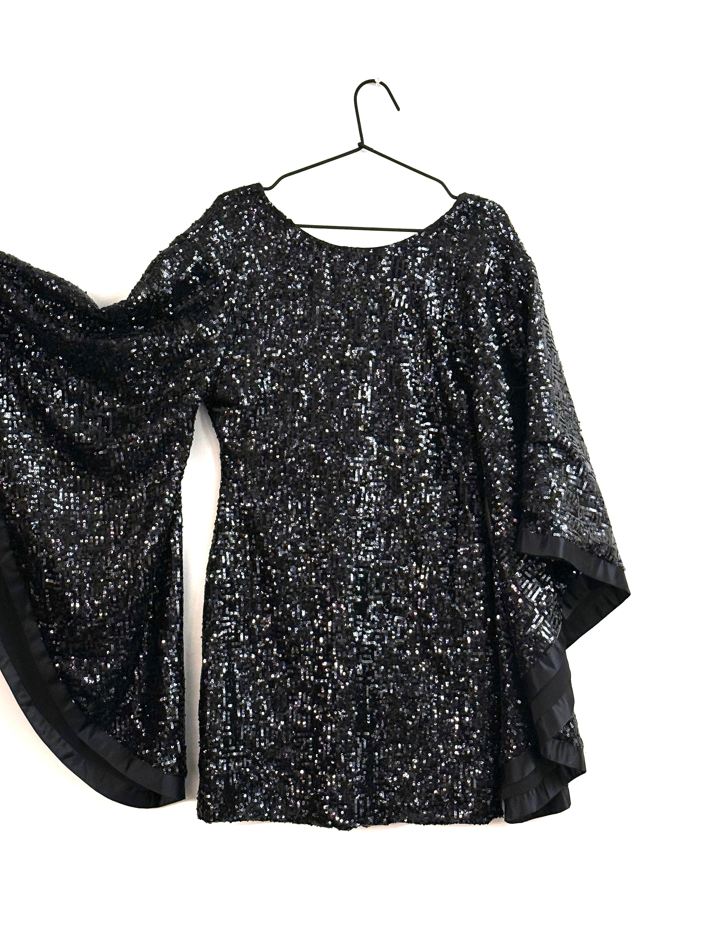 MAUD Black Sequin Mini Dress - EU 36