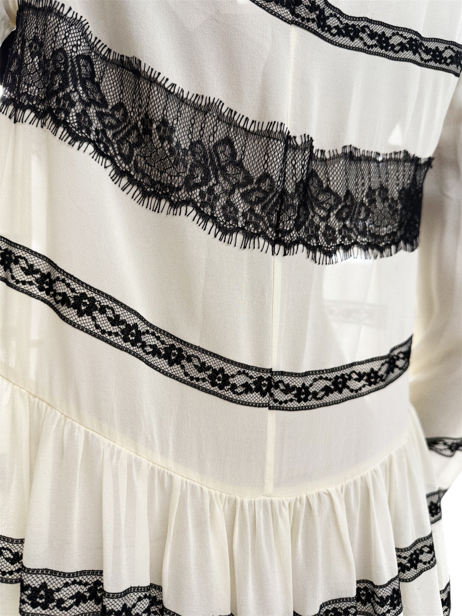 RED VALENTINO Ivory Silk Dress