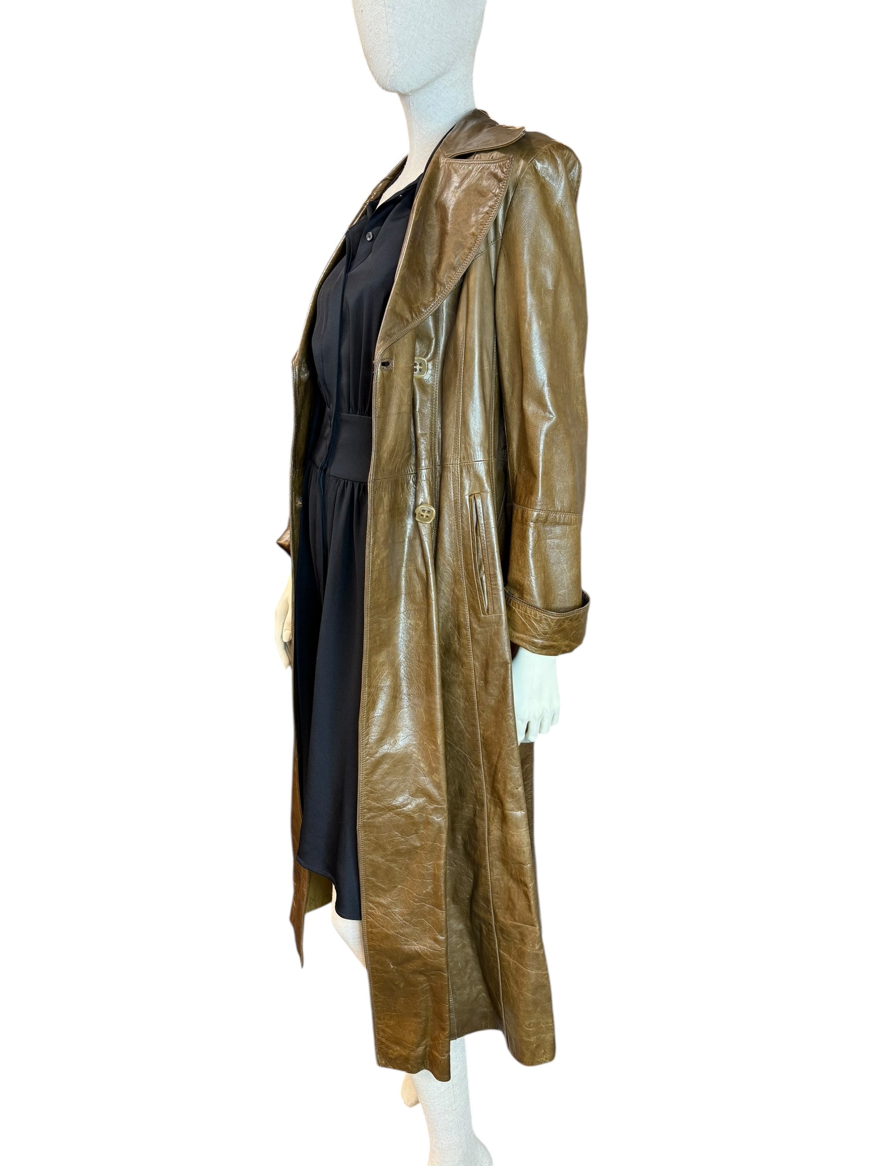 SYLVIE SCHIMMEL PARIS LAMB LEATHER TRENCH COAT – MADE IN FRANCE – SIZE 40