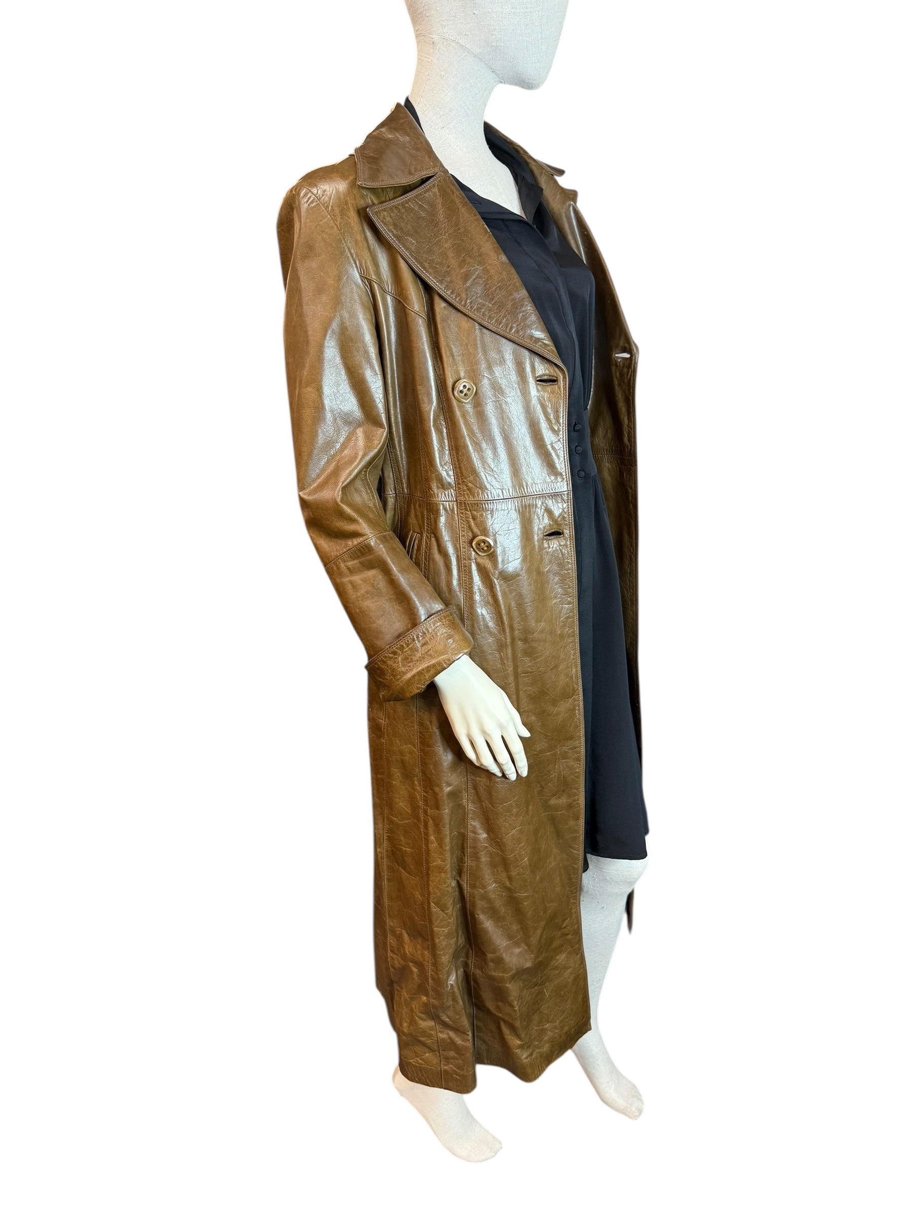 SYLVIE SCHIMMEL PARIS LAMB LEATHER TRENCH COAT – MADE IN FRANCE – SIZE 40