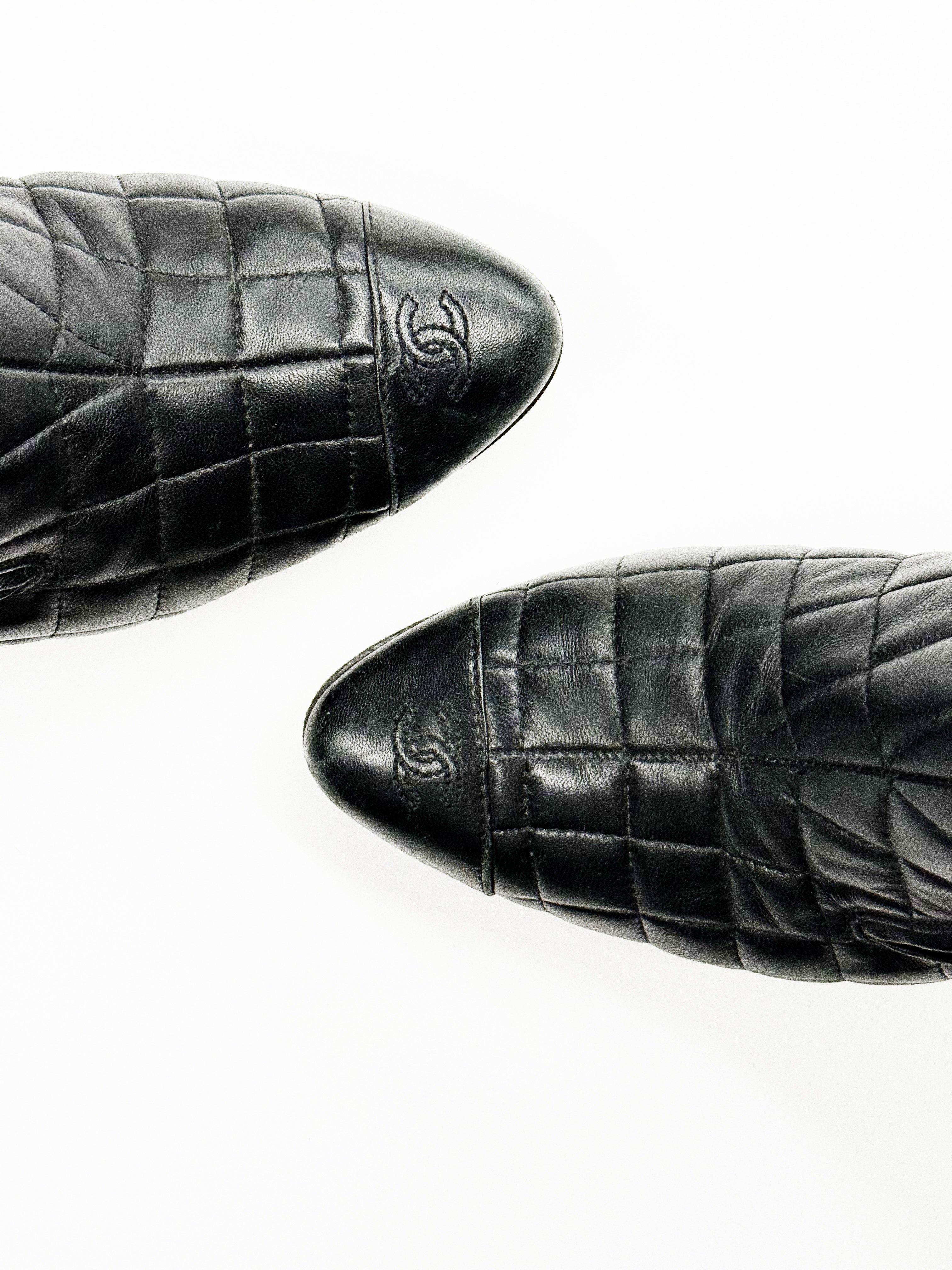 Chanel Quilted Leather Knee-High Boots