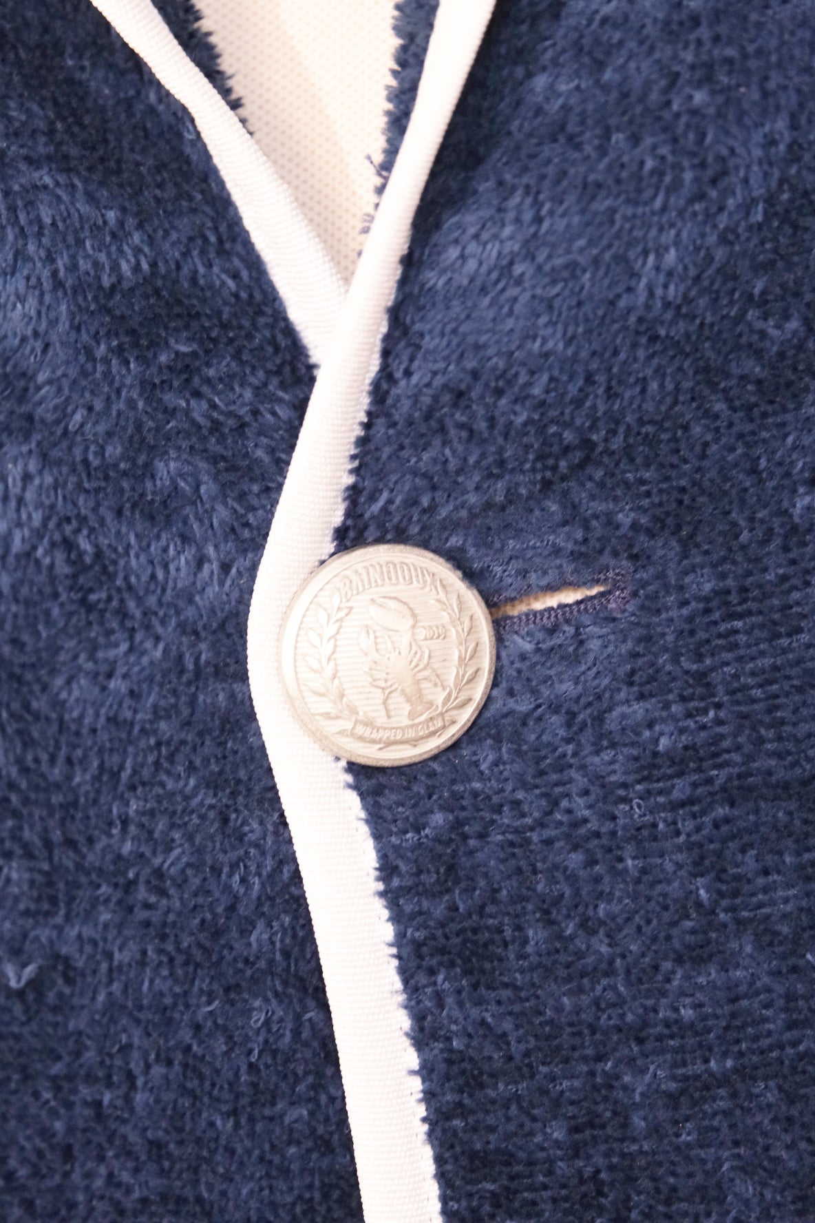 BainDoux Navy Towel Blazer Jacket