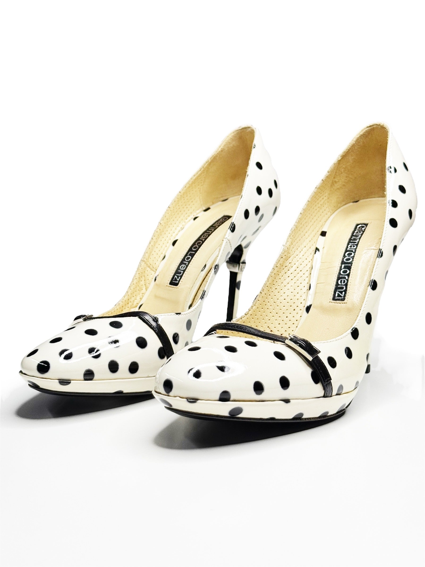 Gianmarco Lorenzi Polka Dot Stiletto Pumps