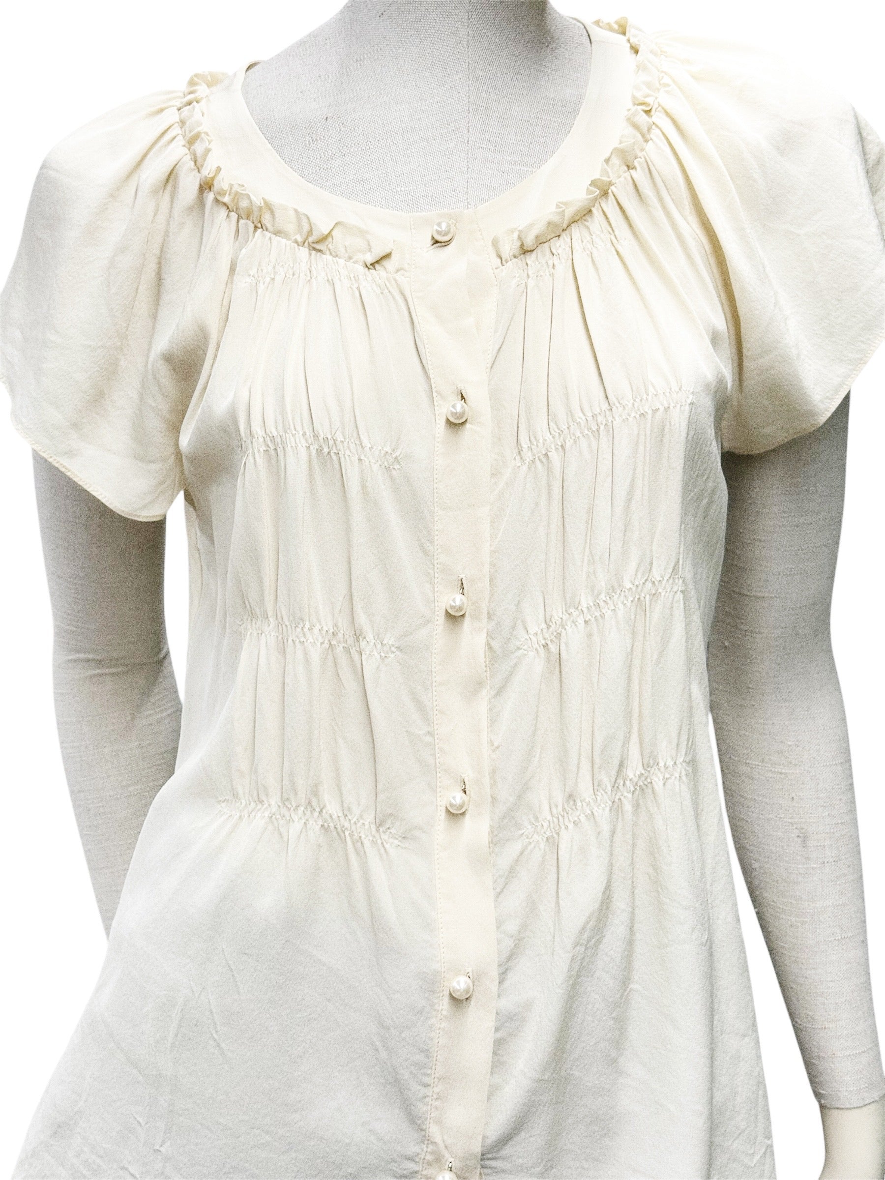 See by Chloé 100% Silk Button Blouse