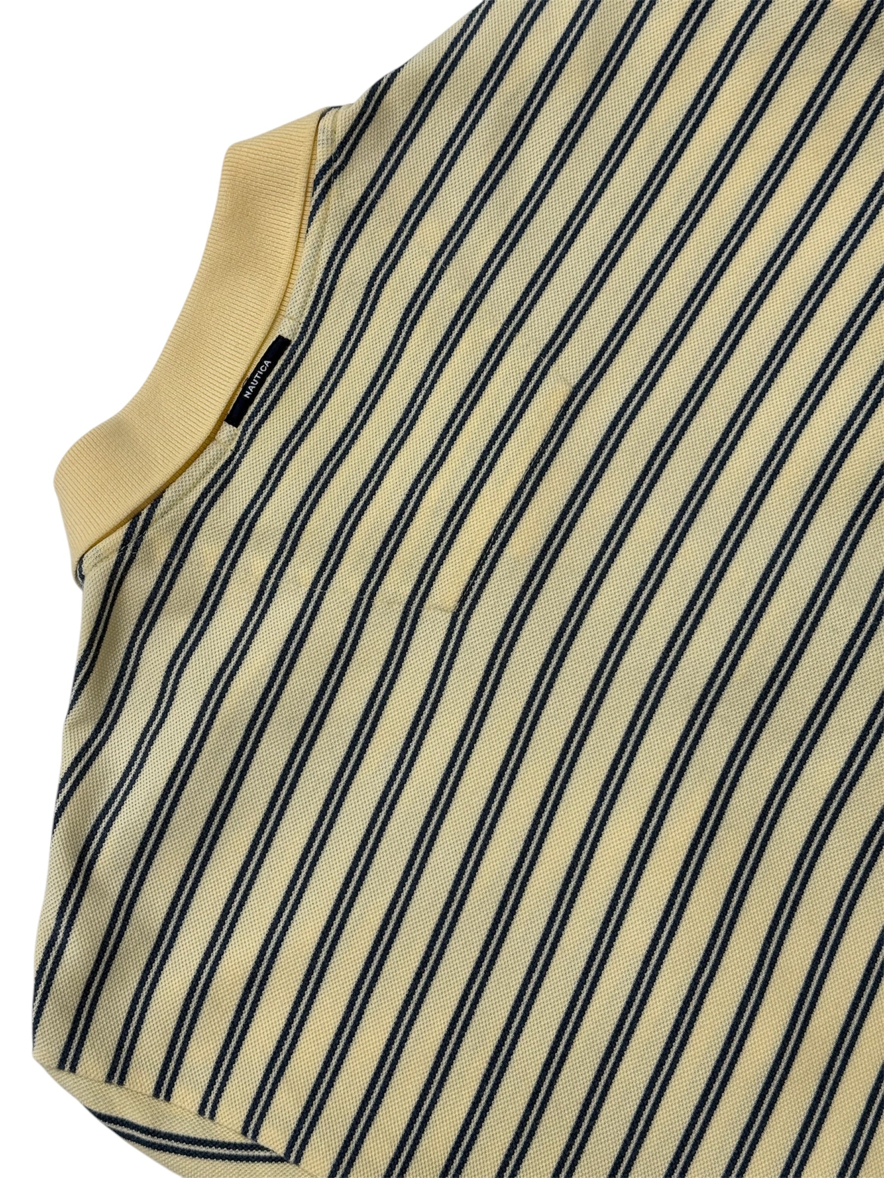 Nautica “Sailor’s Breeze” Striped Cotton Polo Shirt